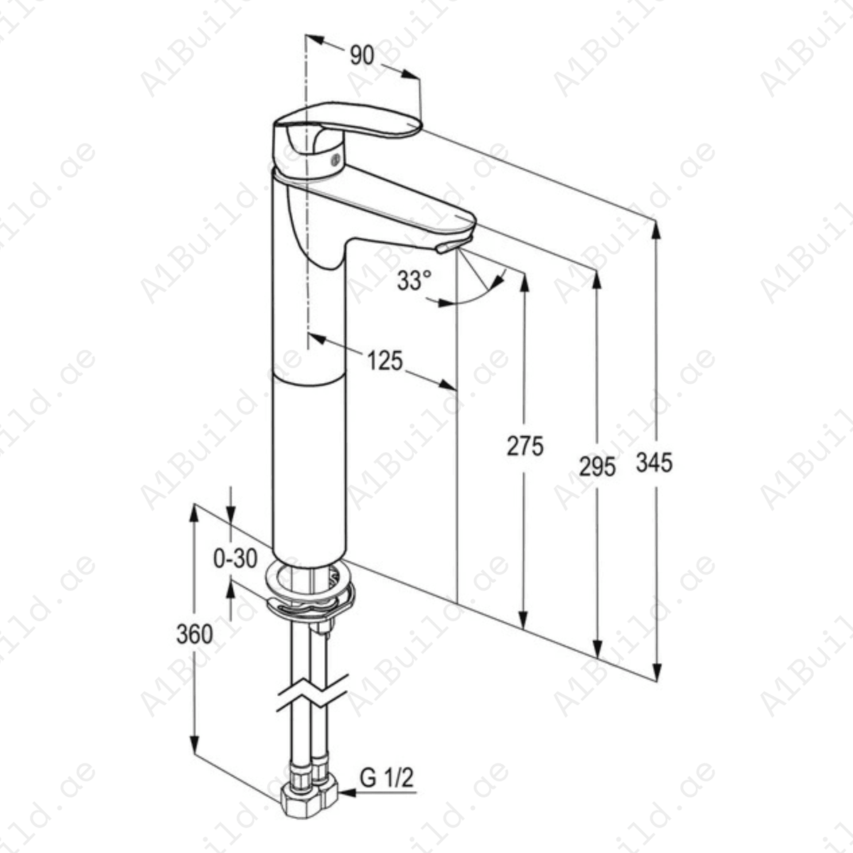 PEARL Single Lever High-Raised XL Basin Mixer – Chrome Finish