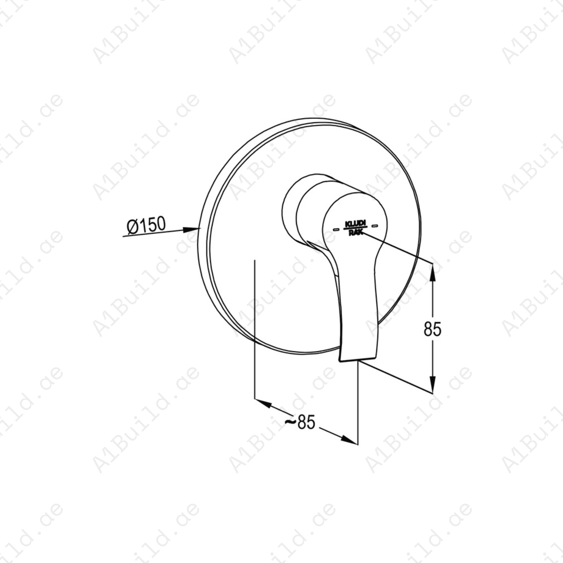 PETRA Concealed Single Lever Shower Mixer Trim Set | Chrome