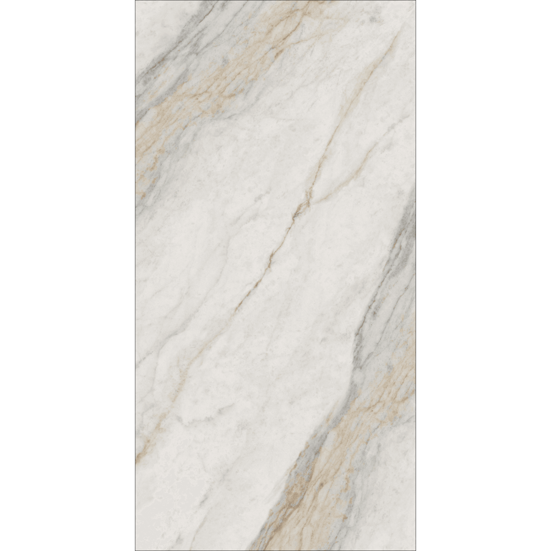 Placia Bianco High Gloss Porcelain Slabs | 120x240cm Warm Grey Tiles for Walls & Floors