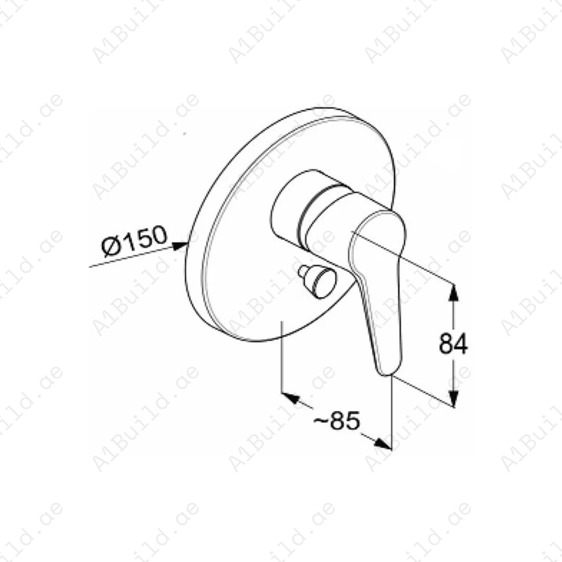 POLARIS Concealed Bath & Shower Mixer Trim Set - Chrome Finish