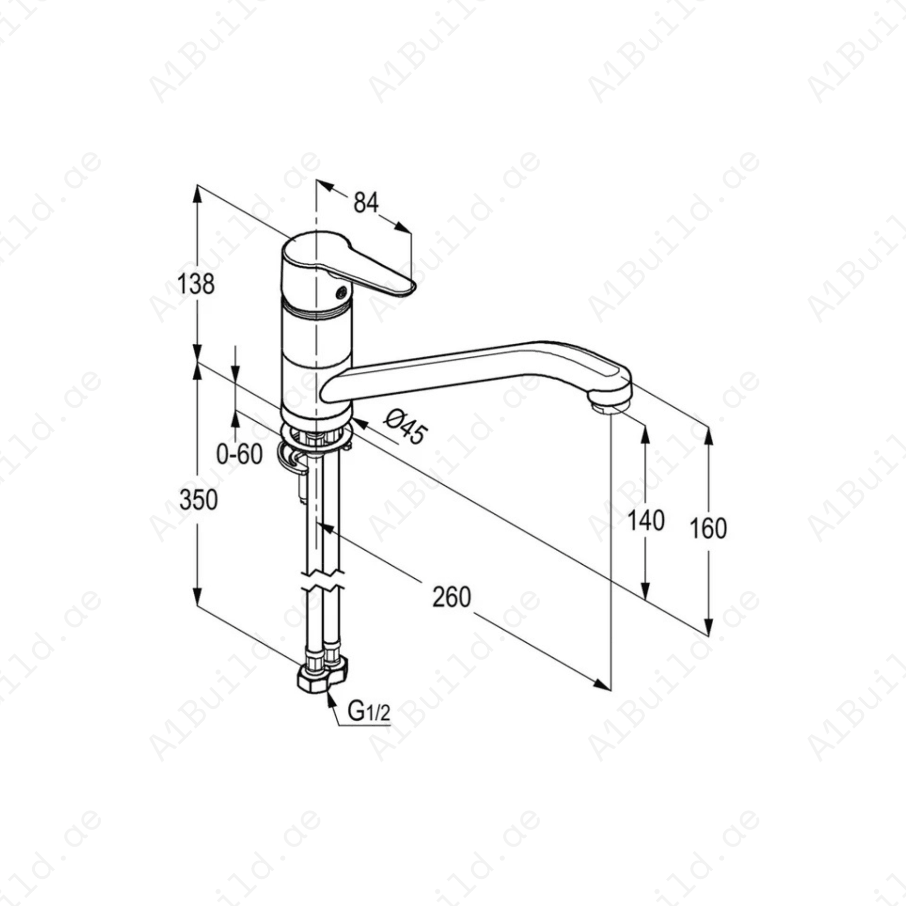 POLARIS Single Lever Sink Mixer | 360° Swivel Spout for Flexibility