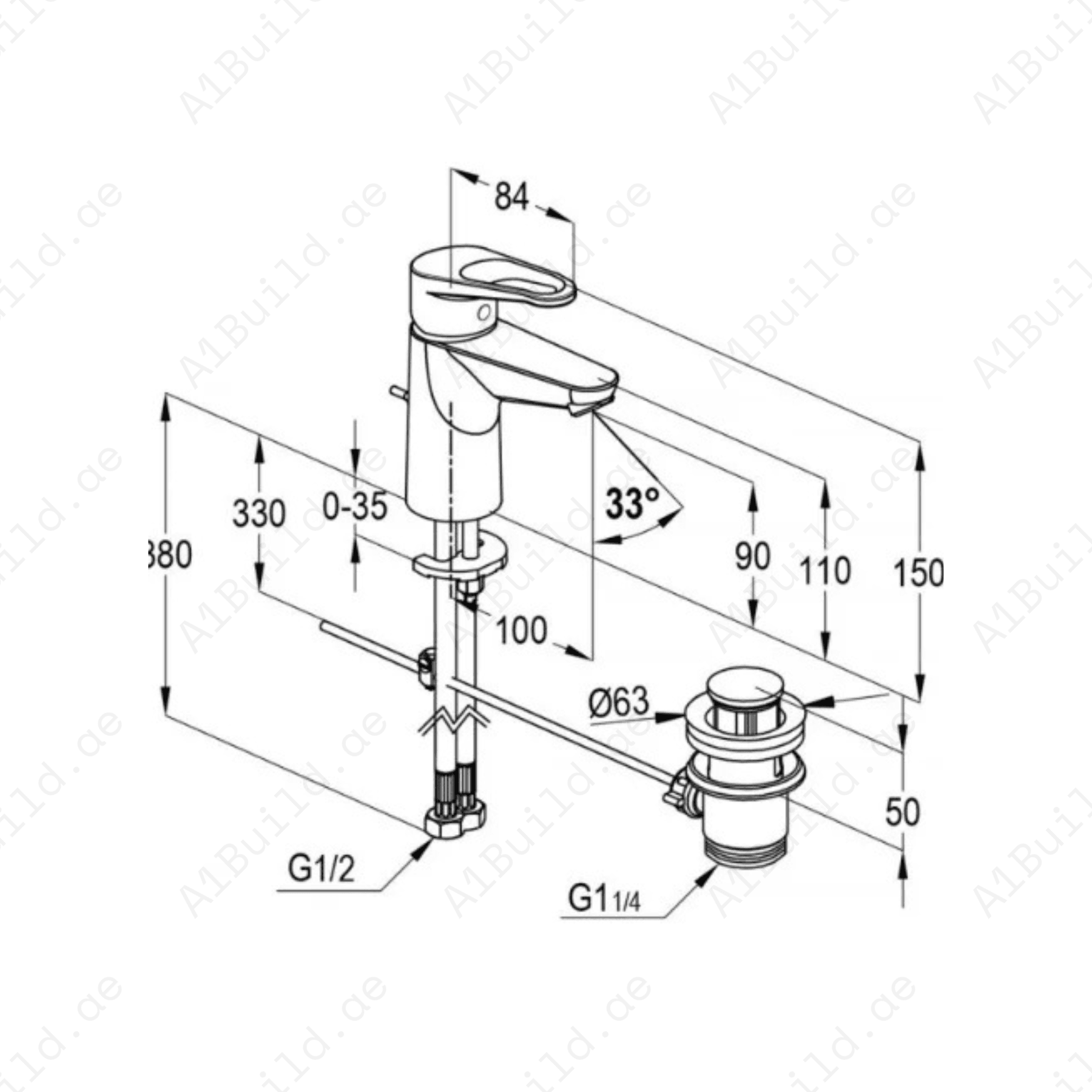 Polo Star E Single Lever Basin Mixer - Chrome DN 15 Faucet