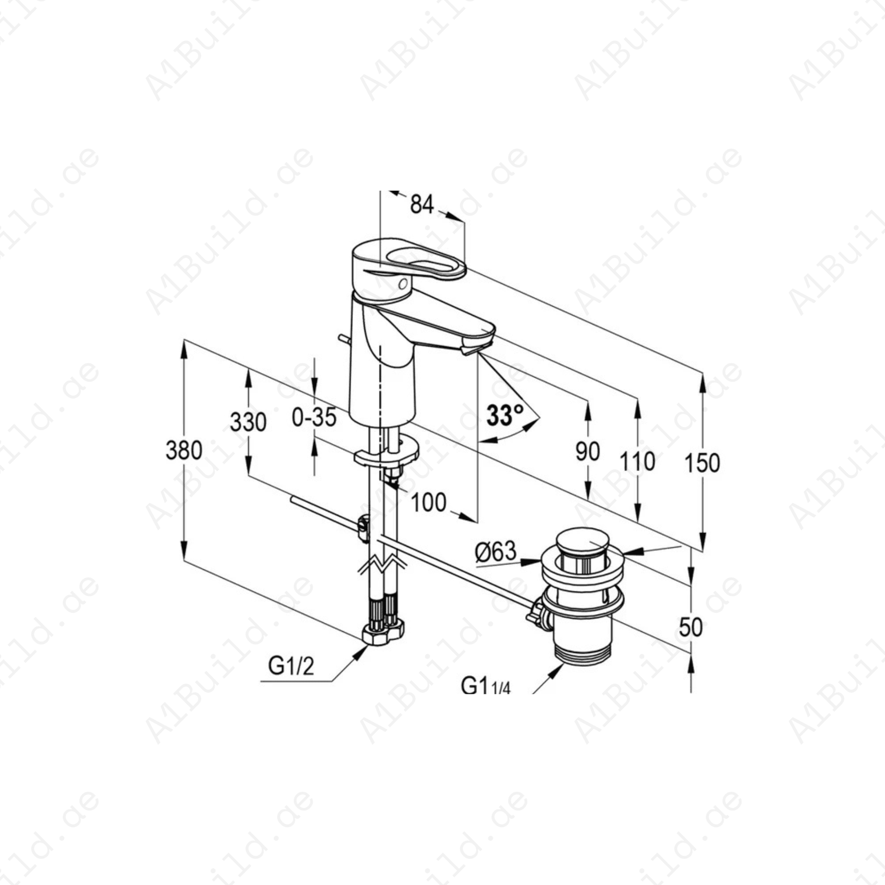 Polo Star E Single Lever Basin Mixer - Chrome DN 15 Faucet
