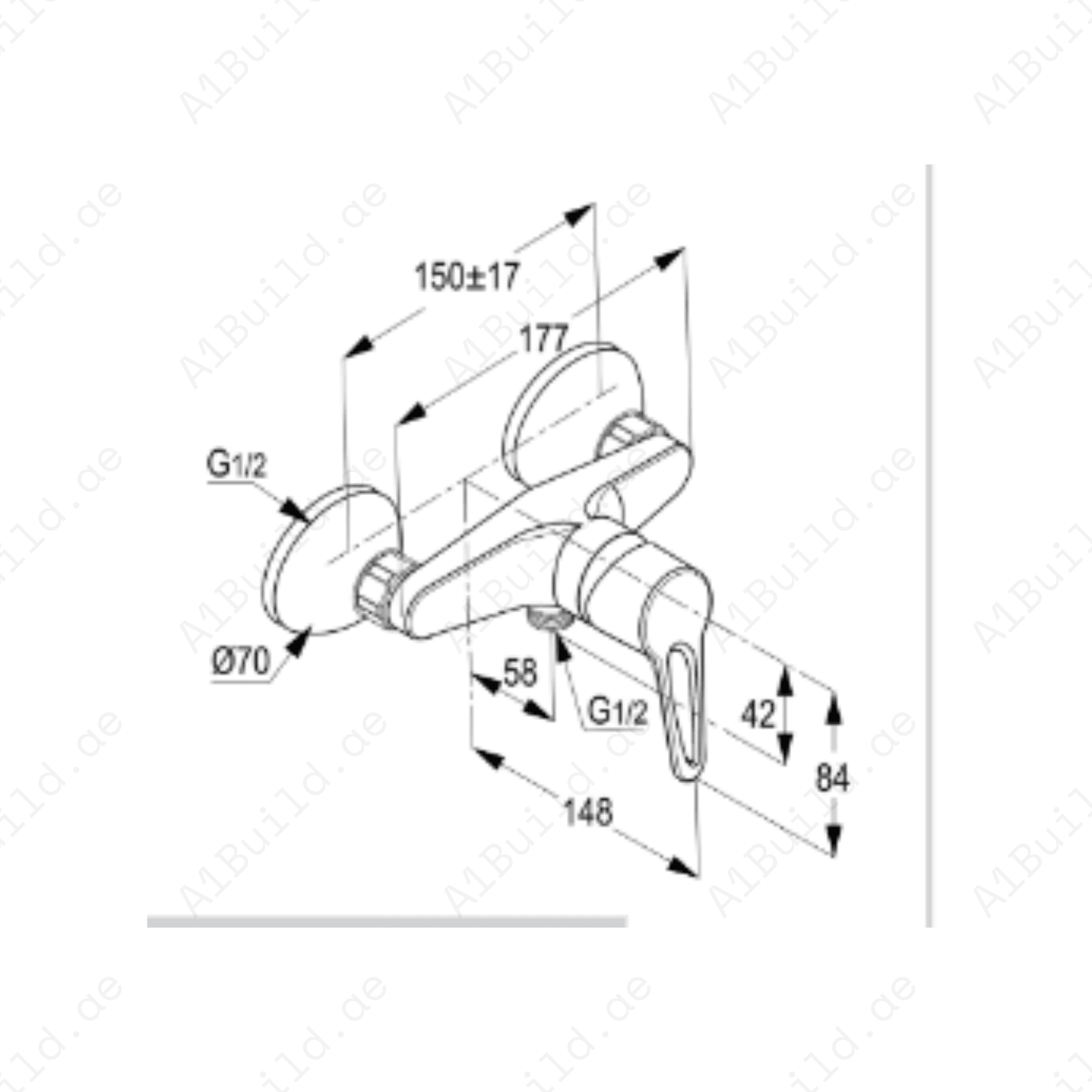 POLO Single Lever Shower Mixer | High-Quality Chrome Finish