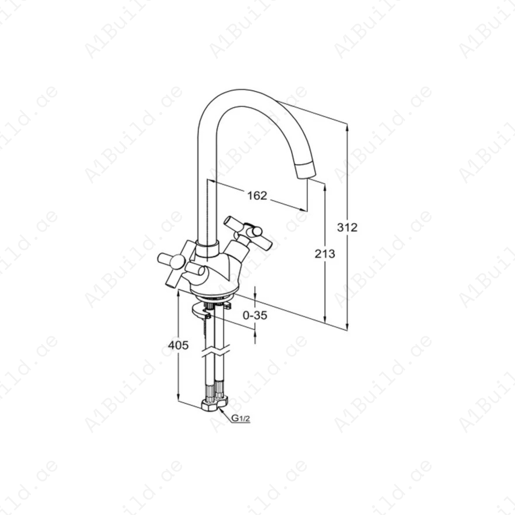 PREMIER X Dual Controlled Wall-Mounted Sink Mixer | Chrome