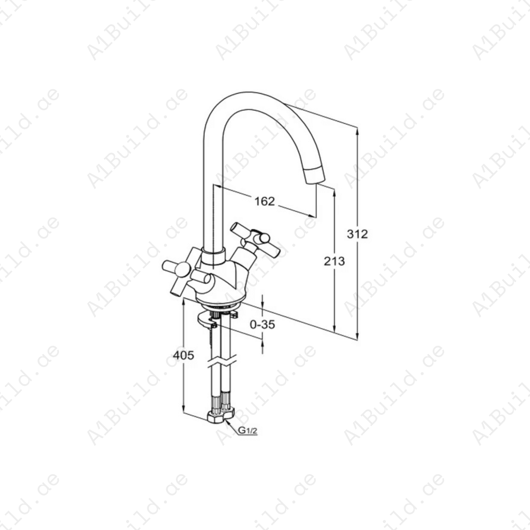 PREMIER X Dual Controlled Wall-Mounted Sink Mixer | Chrome