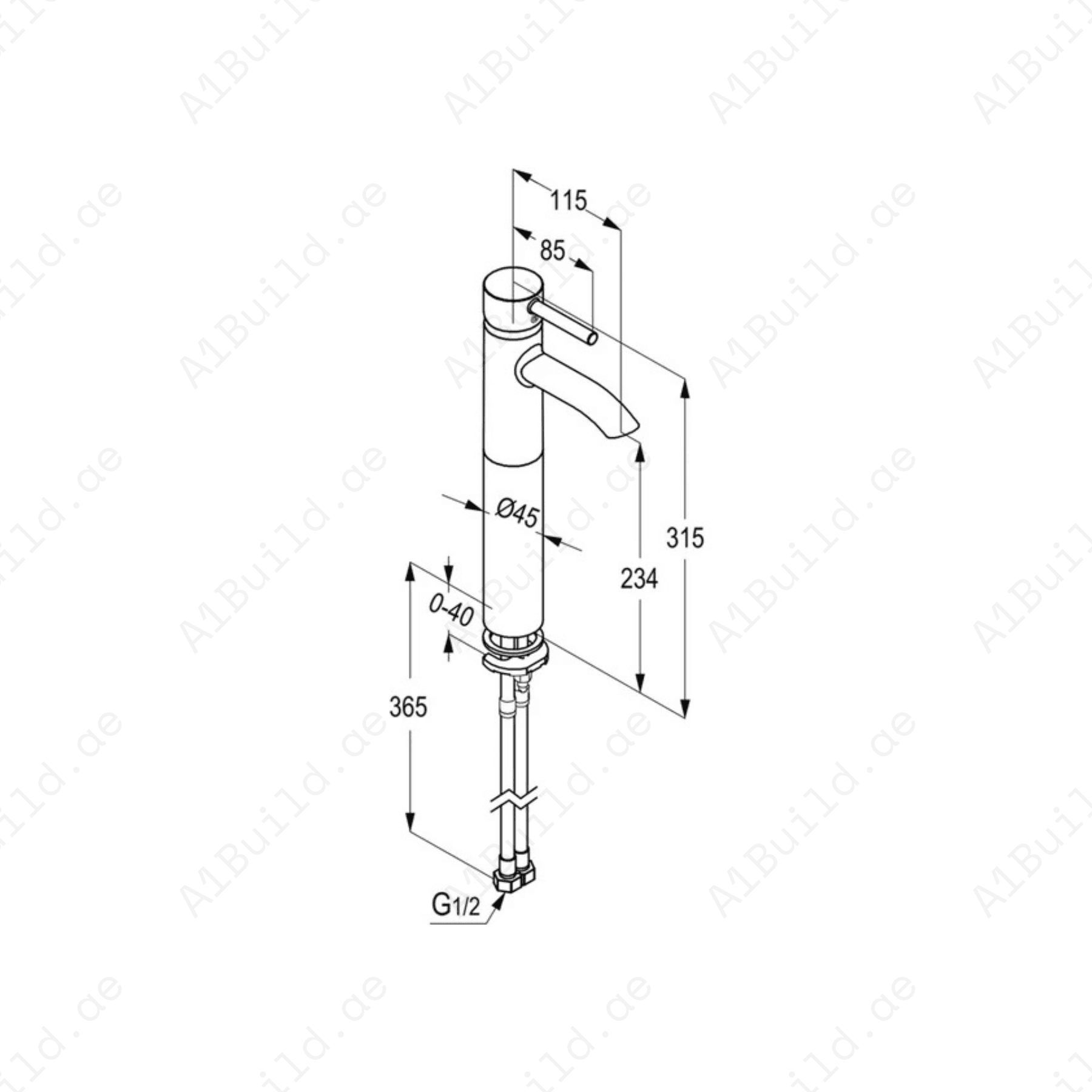PRIME High-Raised Single Lever Basin Mixer – Chrome Finish