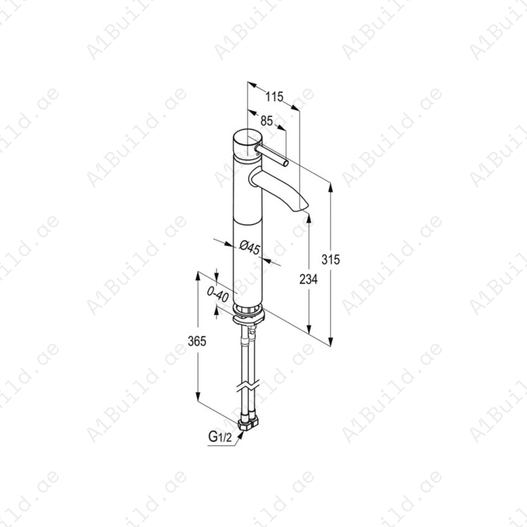 PRIME High-Raised Single Lever Basin Mixer – Chrome Finish