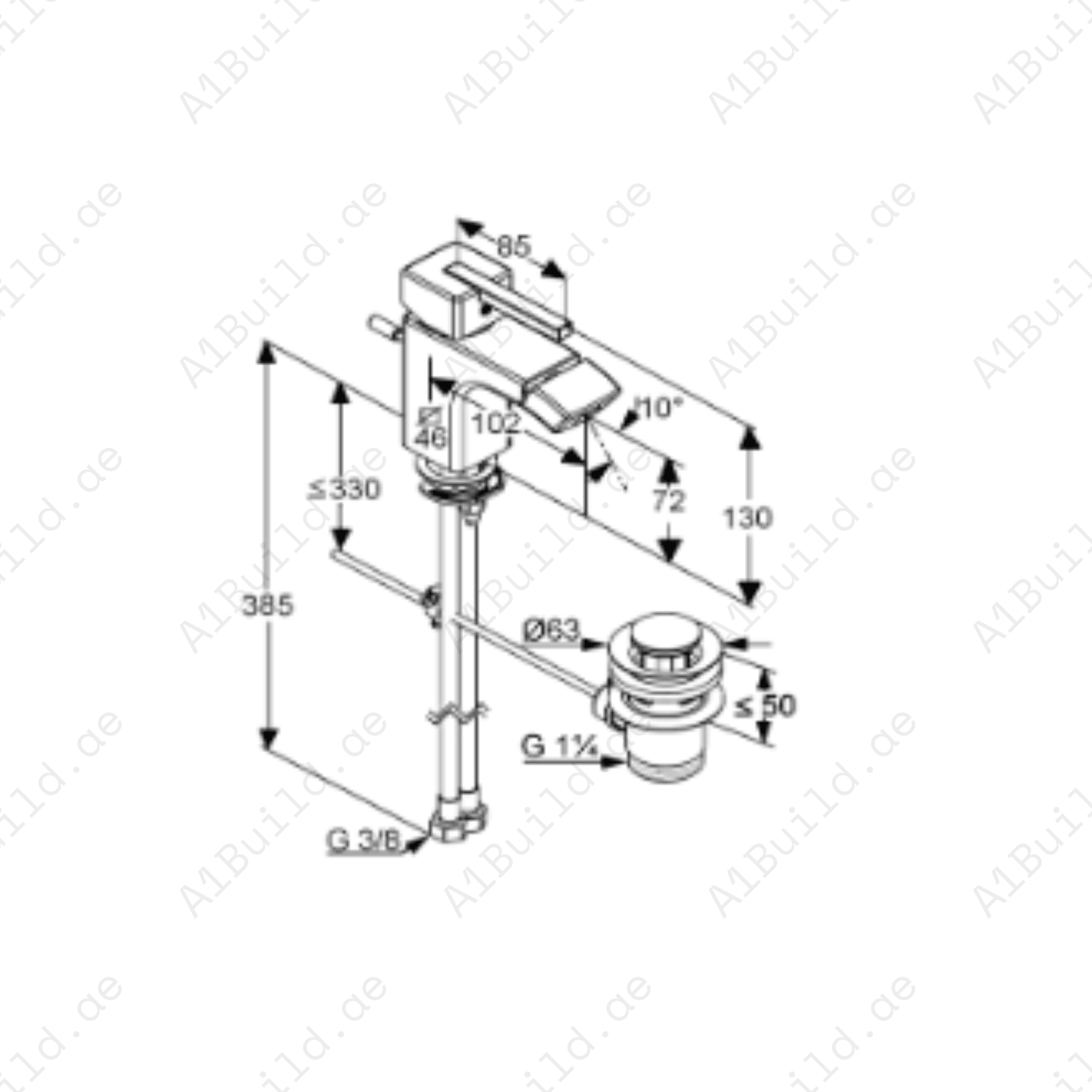 PROFILE STAR Single Lever Bidet Mixer - Chrome Finish