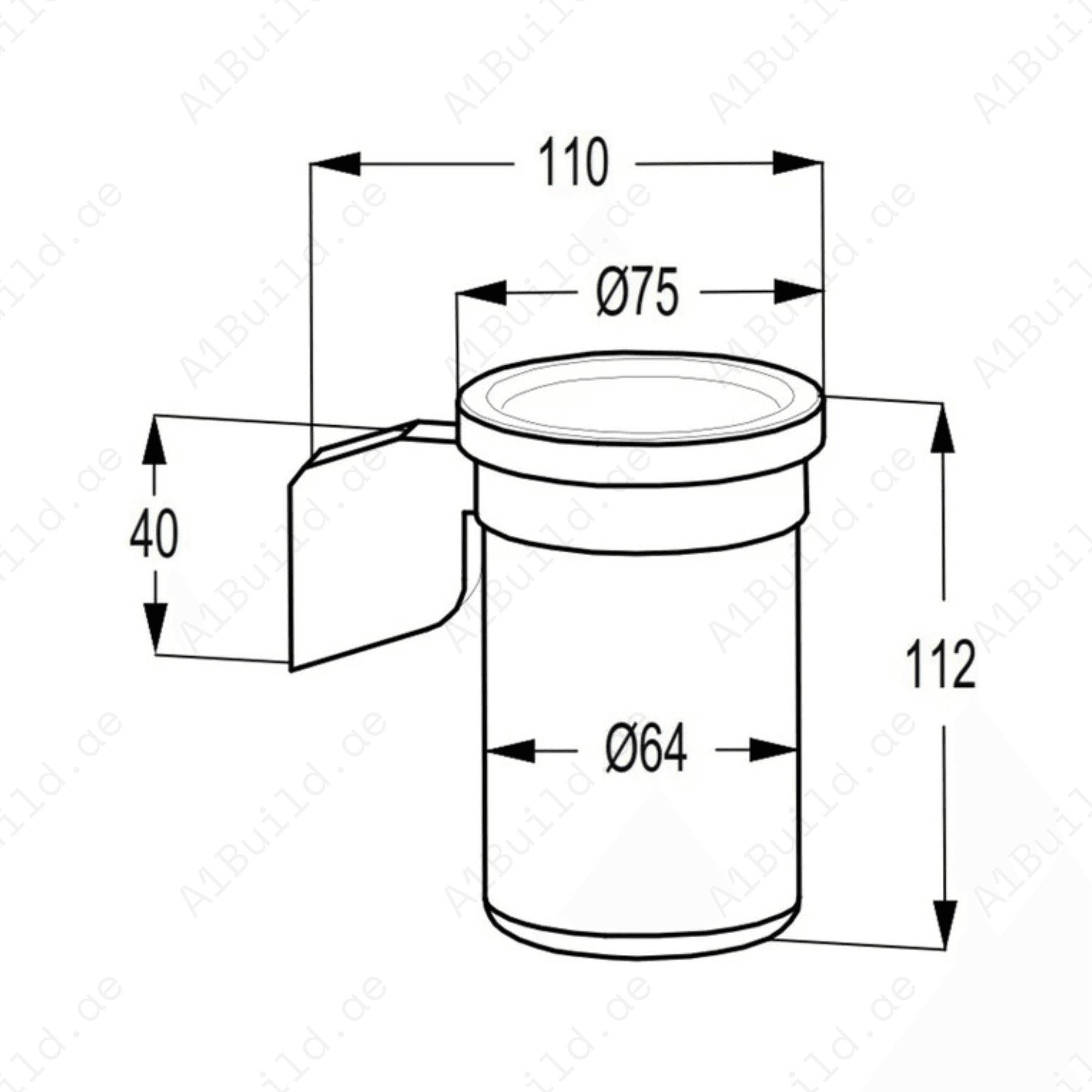 PROFILESTARTumblerHolder_GlasswithWallFastening