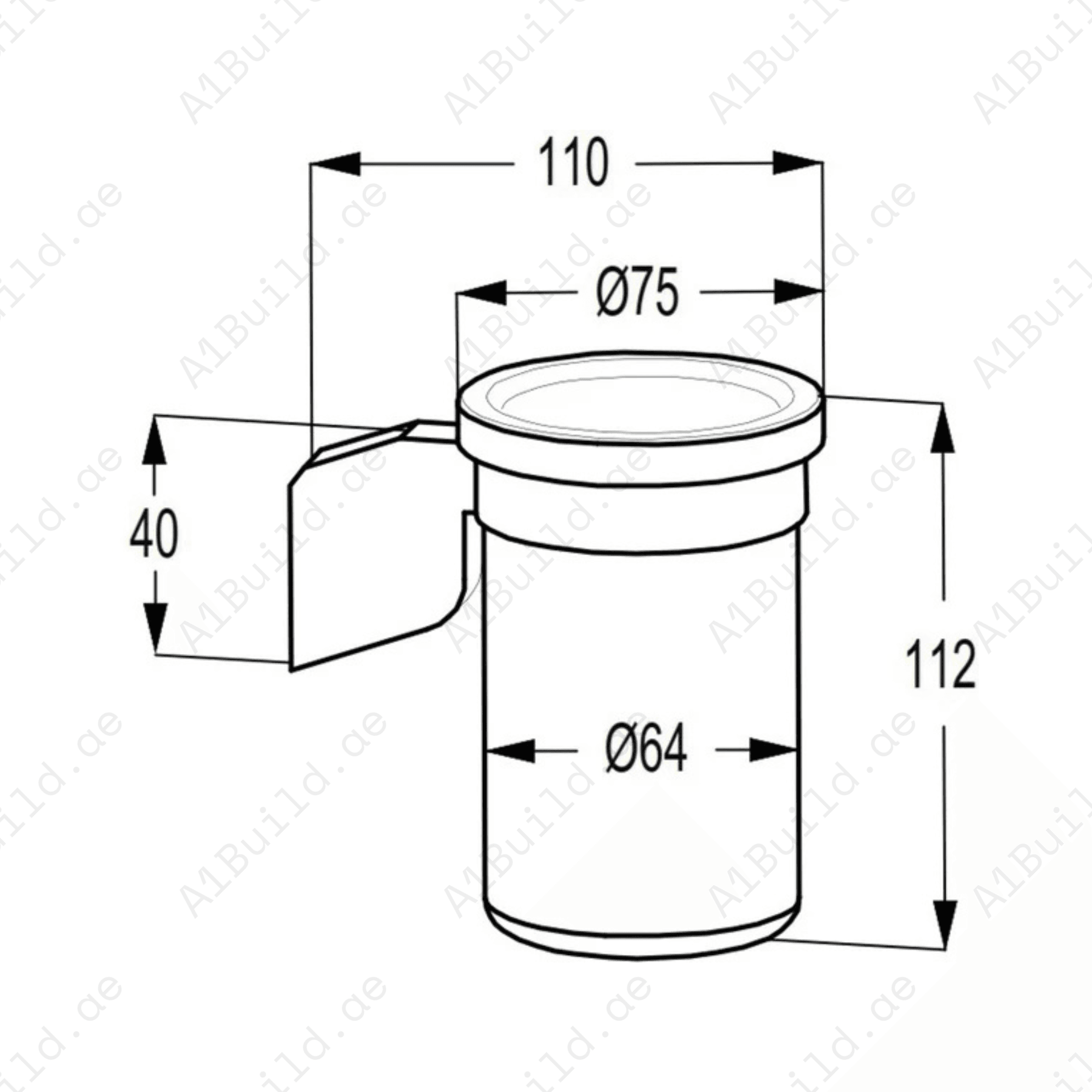 PROFILESTARTumblerHolder_GlasswithWallFastening