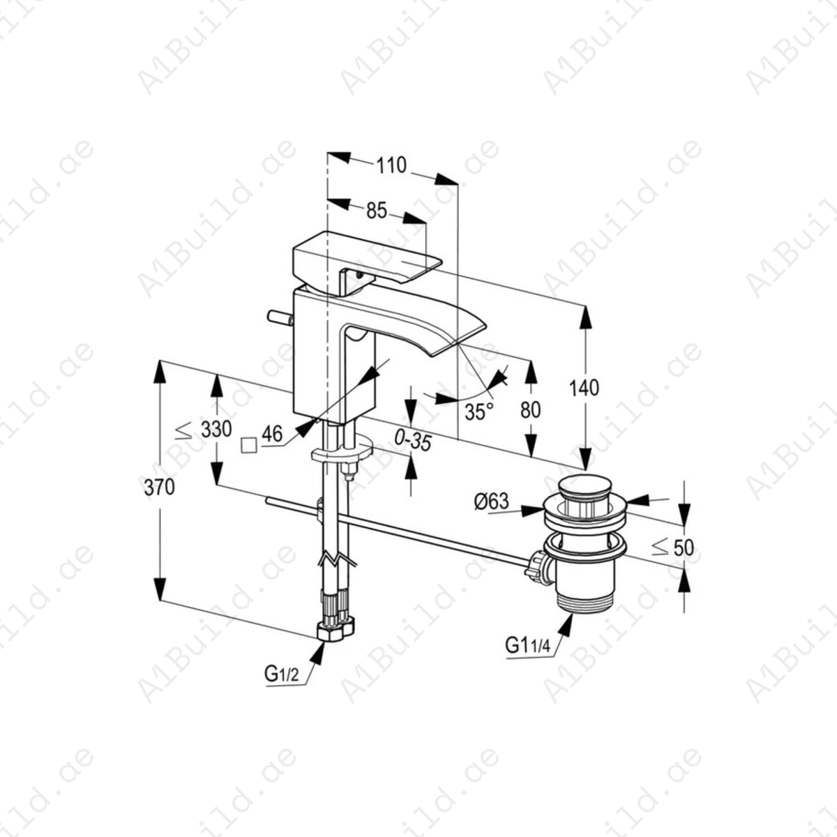 PROFILE STAR Basin Mixer – Chrome, 1.0 gpm Flow with PCA Aerator