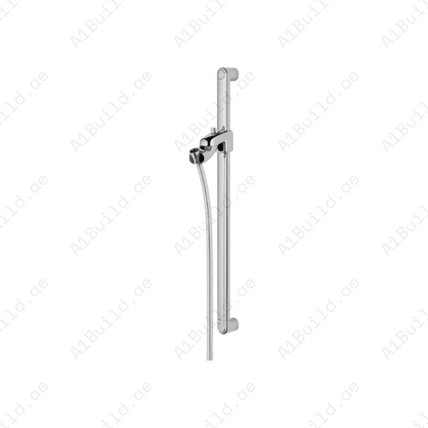 PROFILEWallRailwithAdjustableShowerHolderandSilverHose_2