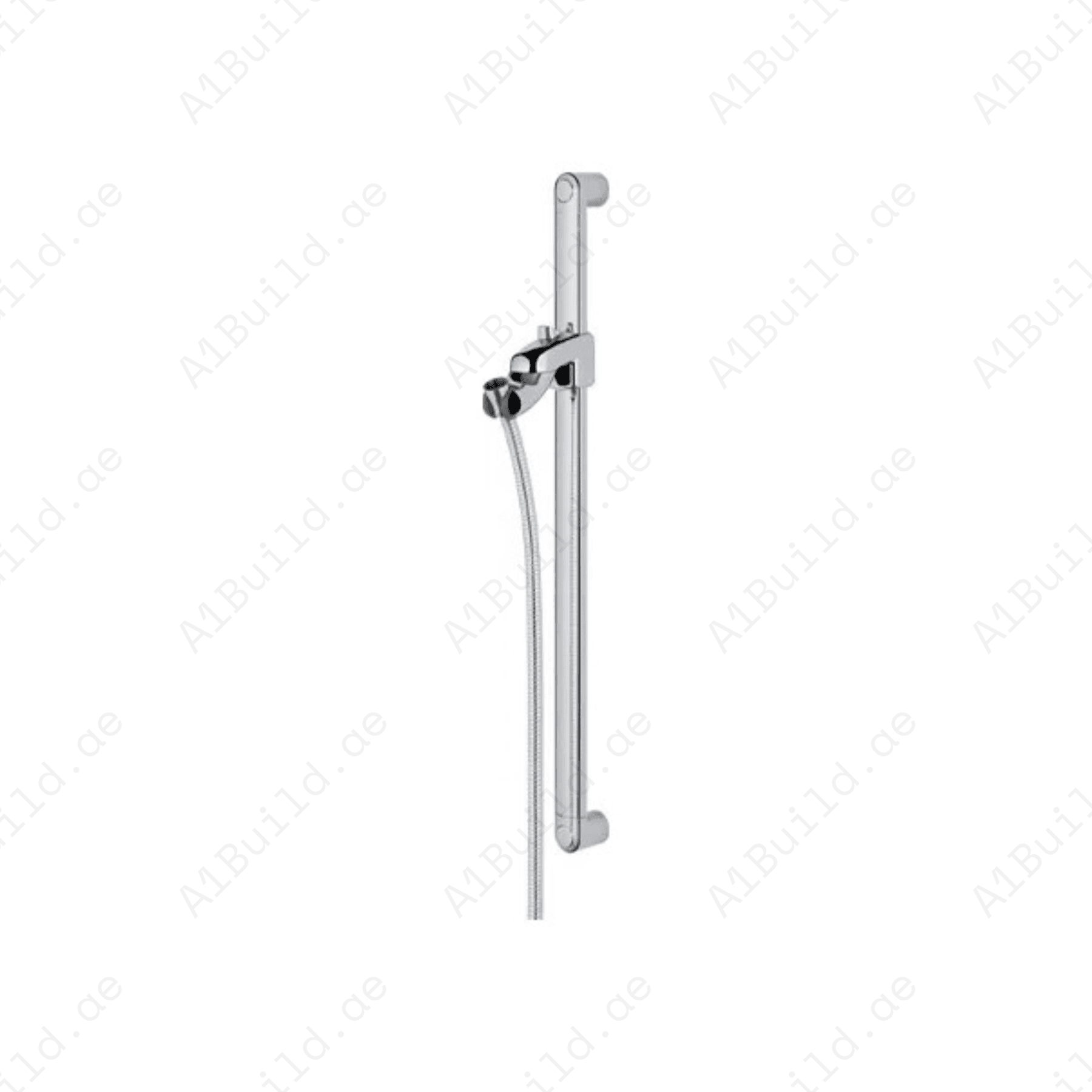 PROFILEWallRailwithAdjustableShowerHolderandSilverHose_2