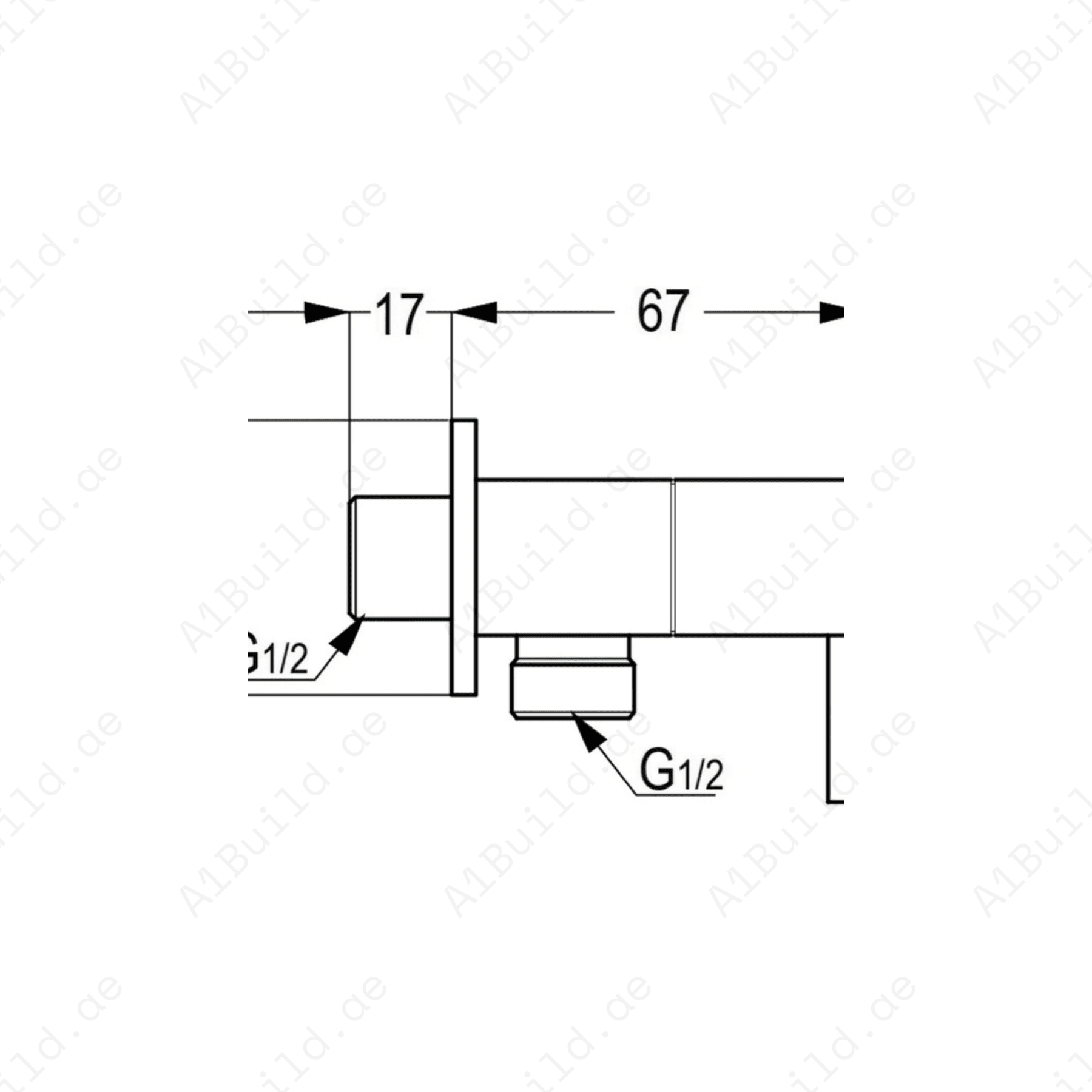 PROFILE Angle Valve Chrome – 1/4 Turn Brass Valve