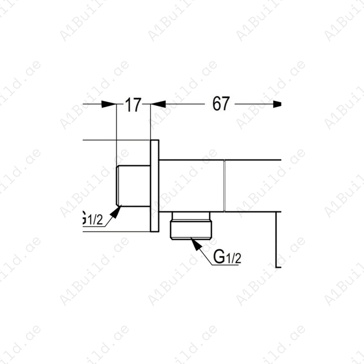 PROFILE Angle Valve Chrome – 1/4 Turn Brass Valve