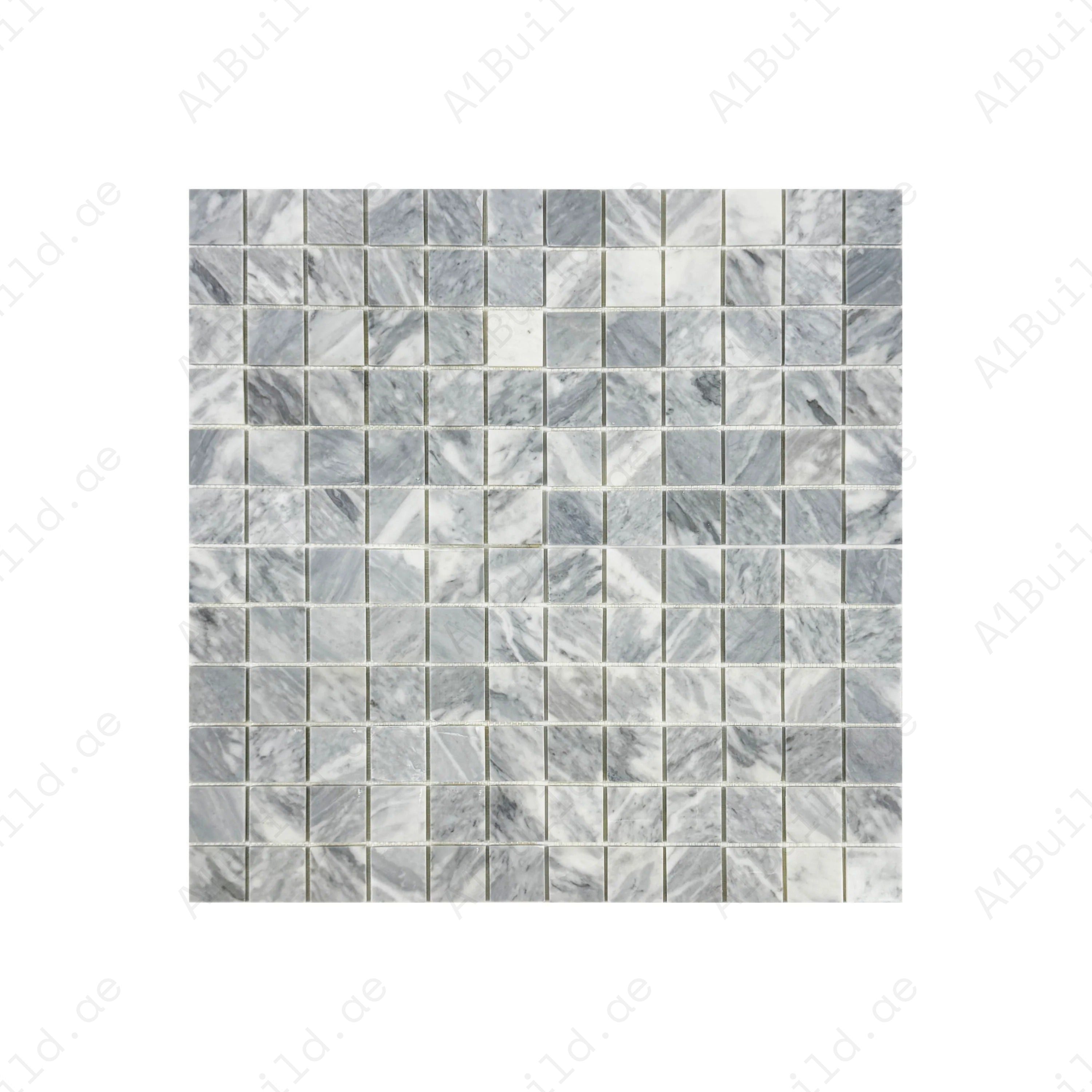 Palace Royale Bardiglio polished marble mosaic offers timeless elegance for luxury interiors, perfect for walls, backsplashes, and decorative accents.