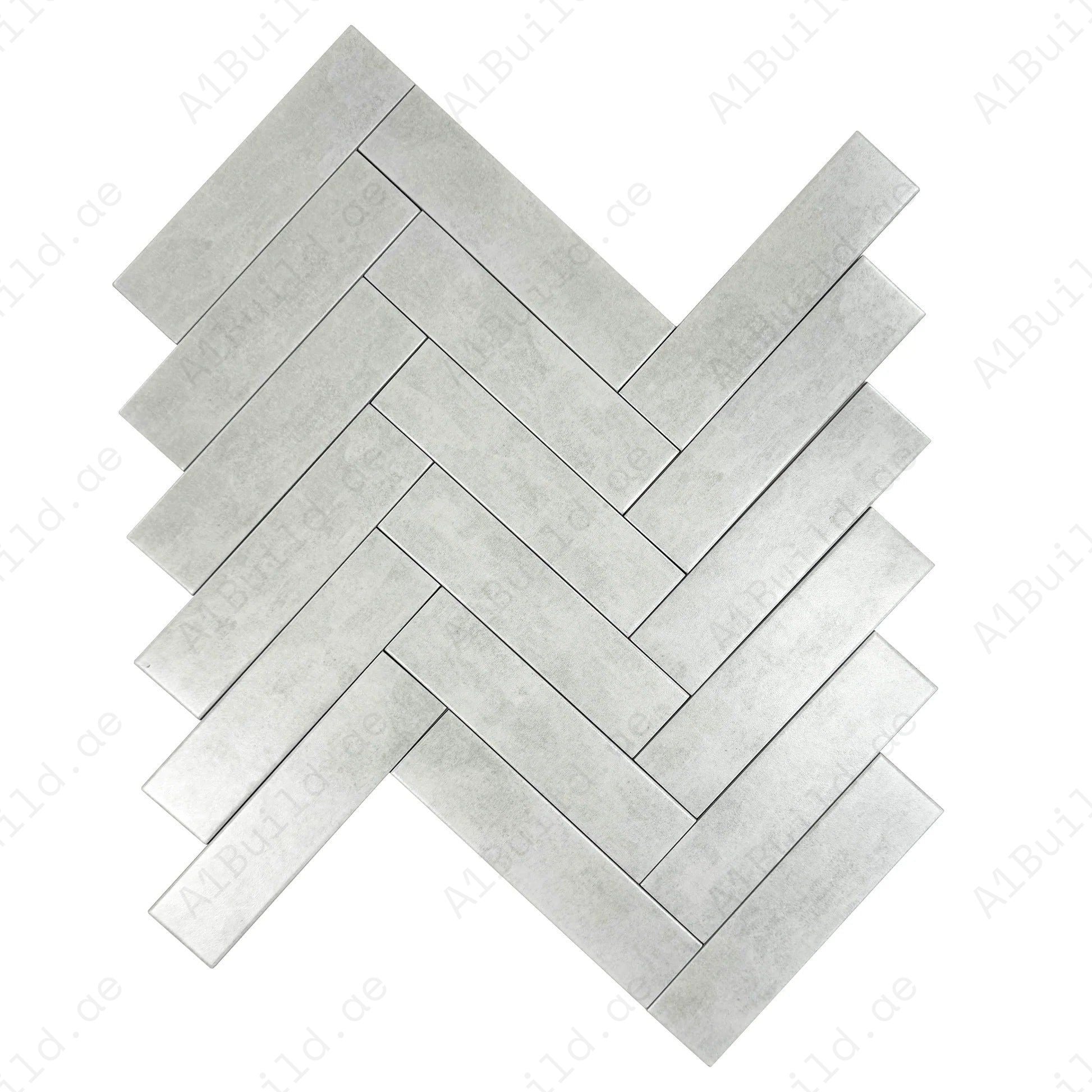 Pearl Rivar Grey semimatte porcelain artisanal tiles with soft grey tones. Perfect for walls, kitchens, and bathrooms, adding lasting modern elegance.