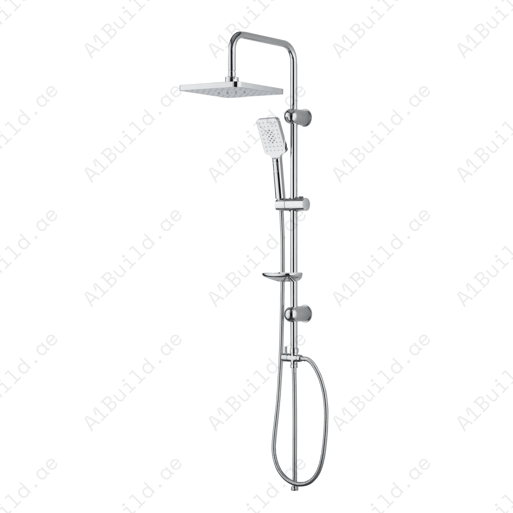 PremiumSquareShowerKitwithAdjustableRailandRainShowerHead_2