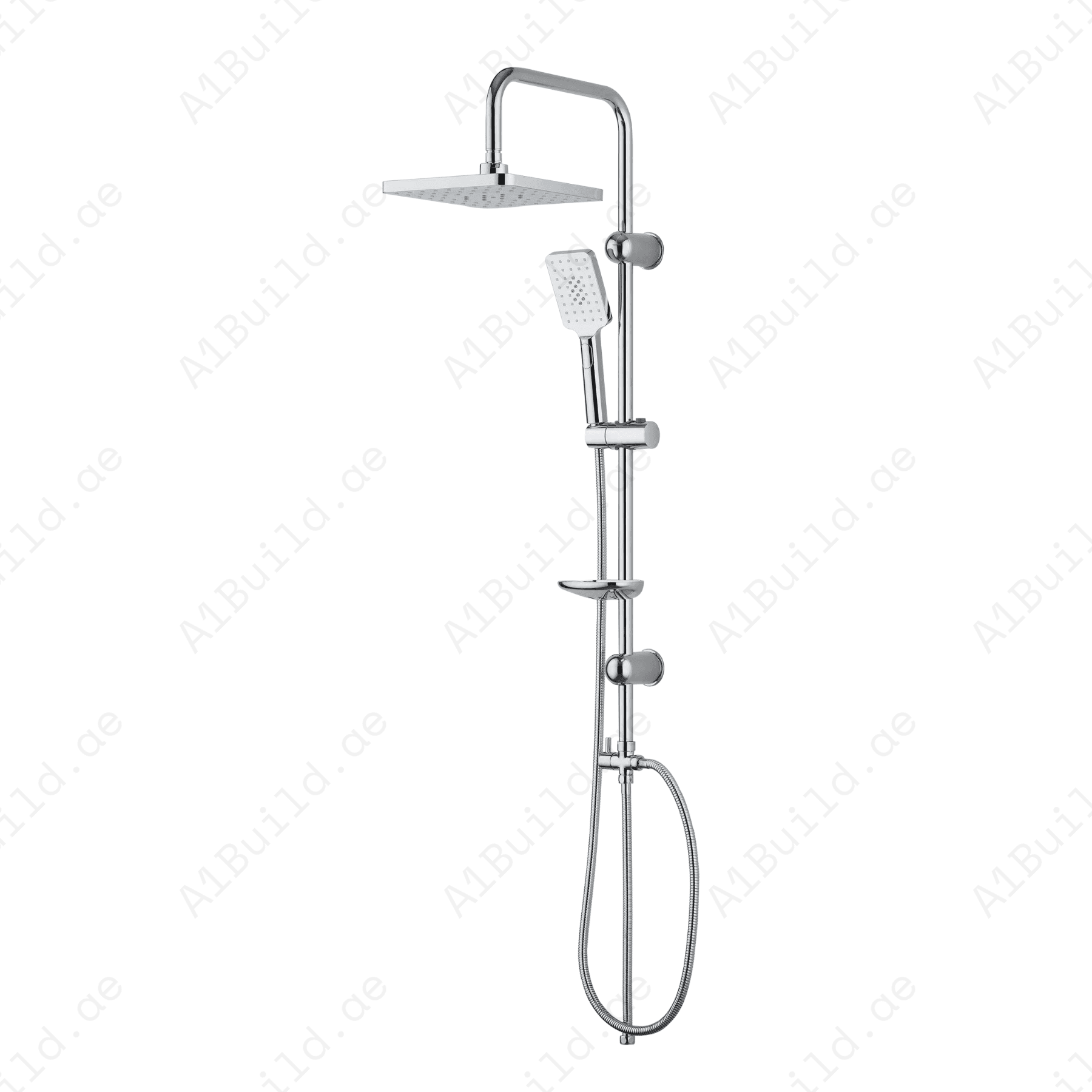 PremiumSquareShowerKitwithAdjustableRailandRainShowerHead_2