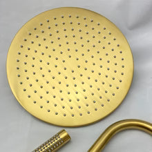 Premium 300 mm Round Gold Rain Shower Head – Exposed Installation, Made in Germany by Hesanit