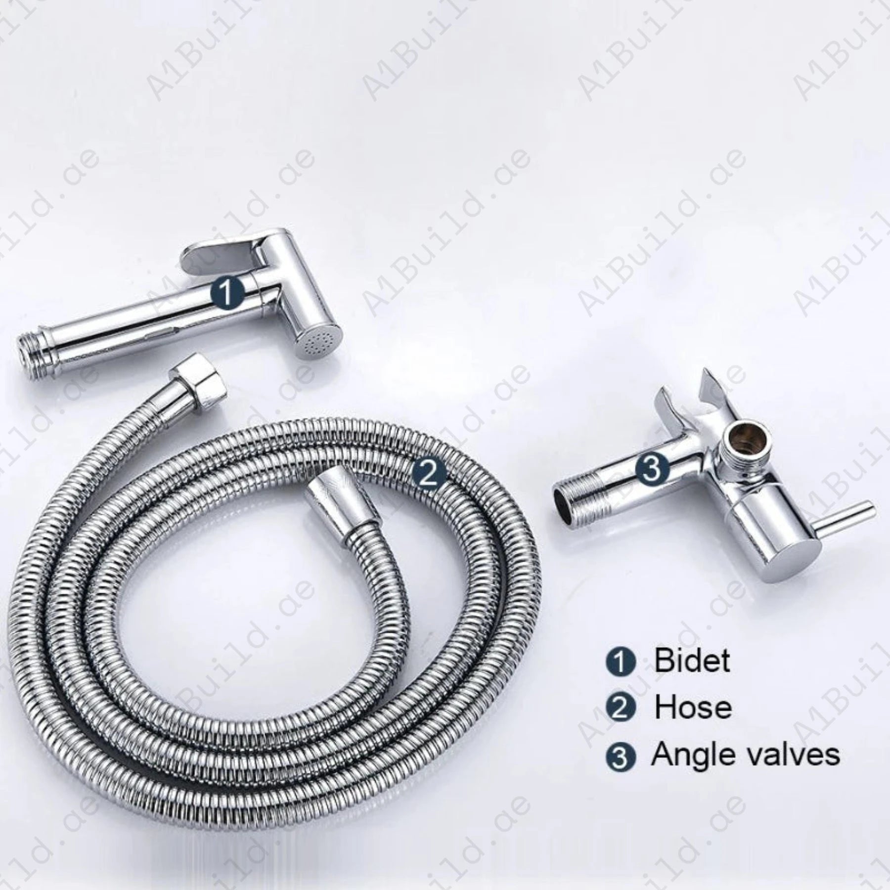 Premium Chrome Shattaf Set with Wall Bracket & Water-Saving Technology