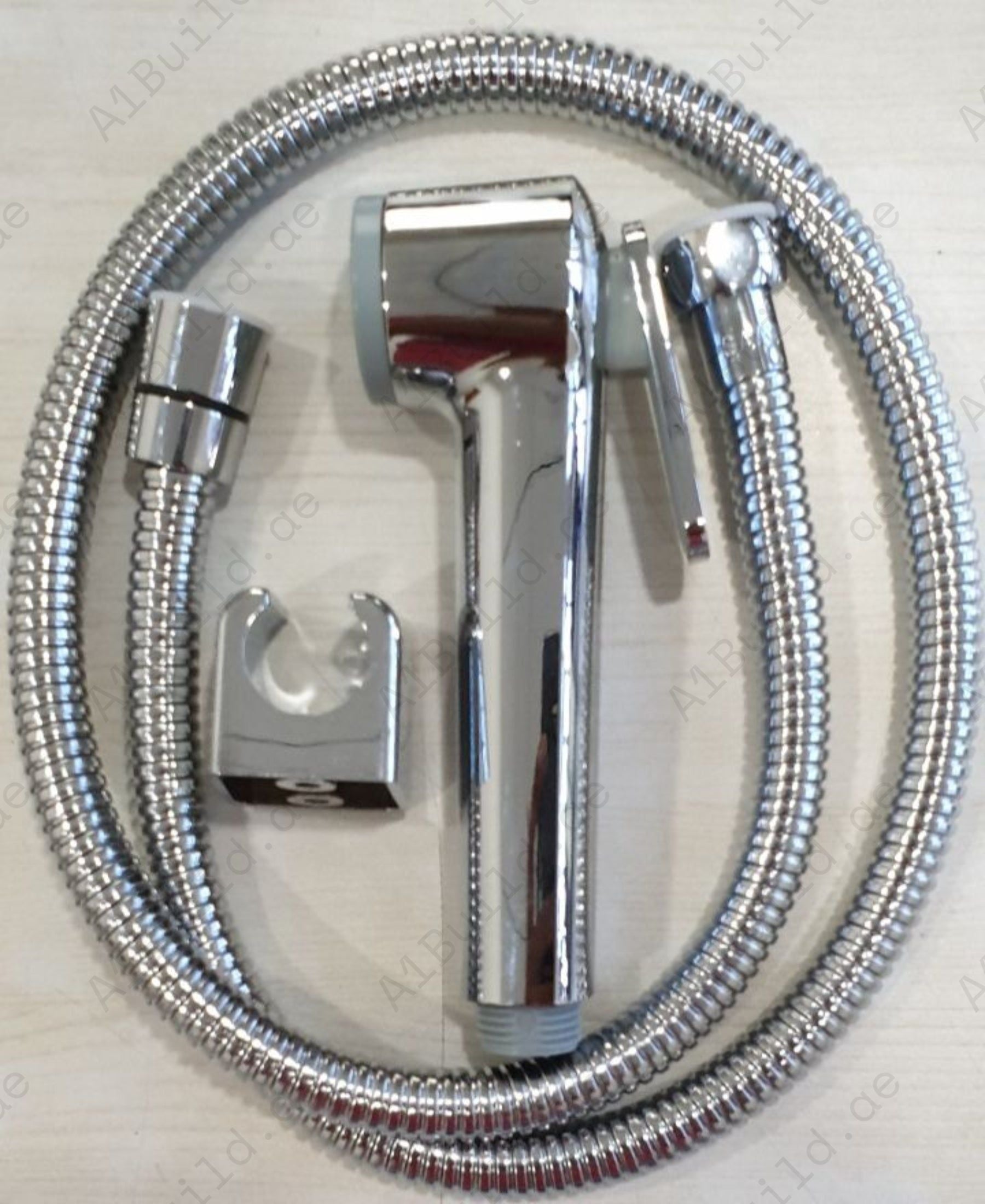 Premium Chrome Shattaf Set with Wall Bracket & Water-Saving Technology