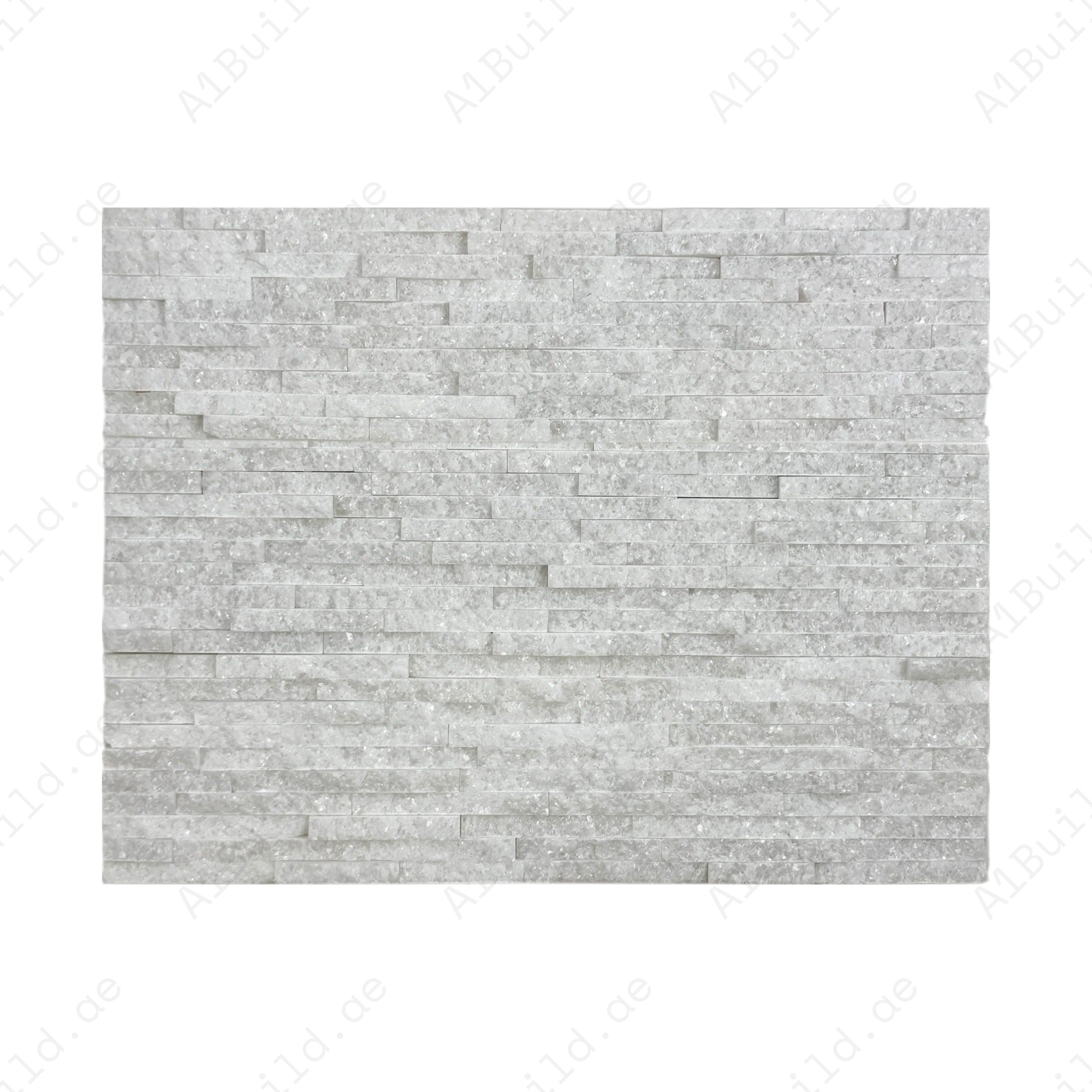 Premium Crystal White Split Marble Wall Cladding from the Twilight Stream Series. Durable stone finish for elegant interiors and exterior applications.