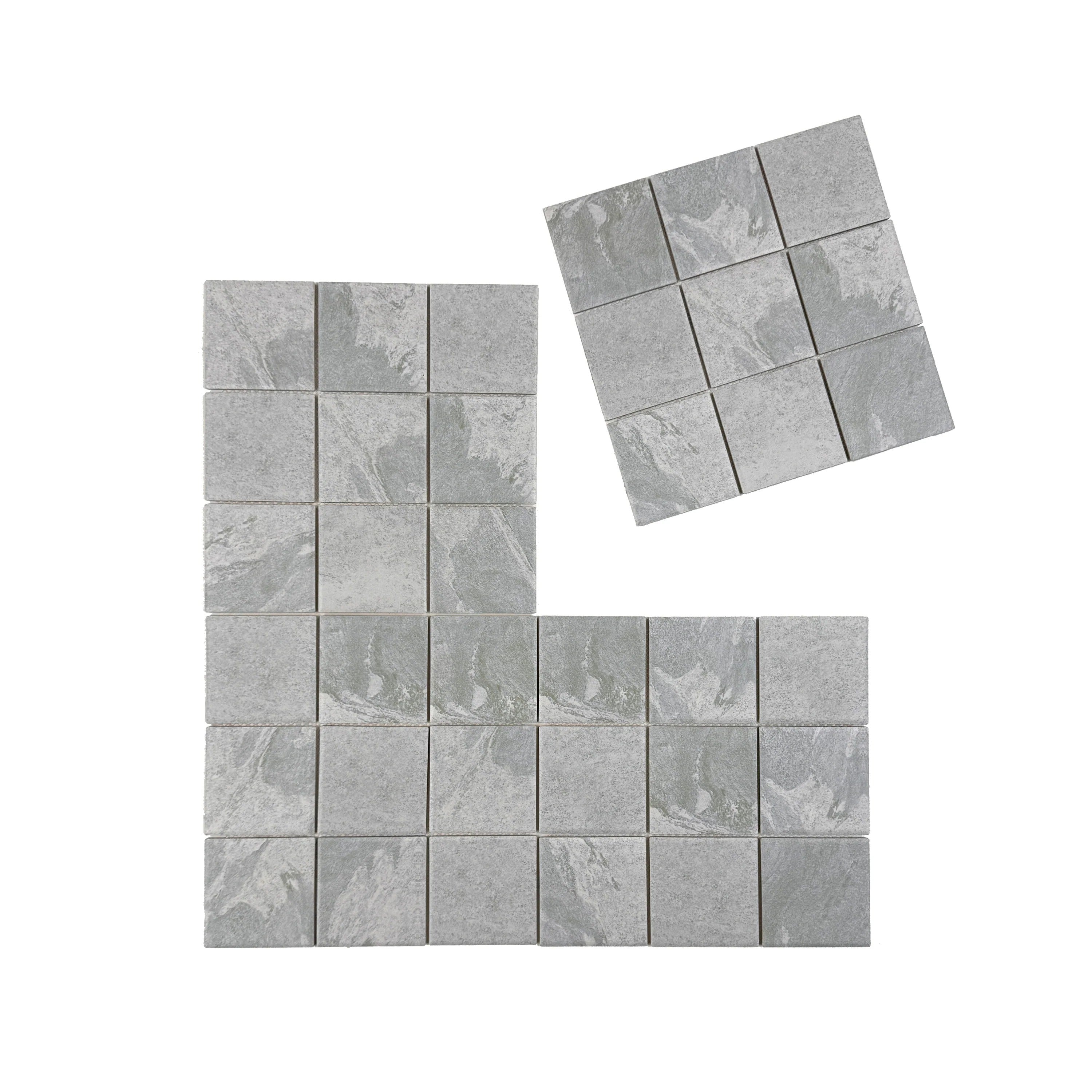 Premium Glacier Grey porcelain mosaic tile for pools, spas & water features. Durable, slip-resistant, eco-friendly & ideal for luxury spaces in Dubai.