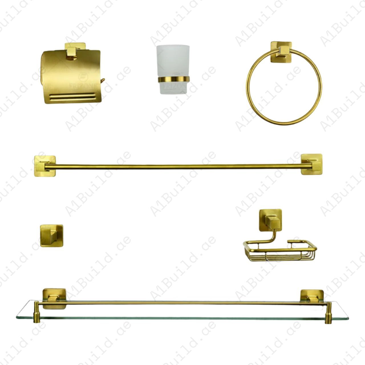 Premium Matte Gold Bathroom Accessories