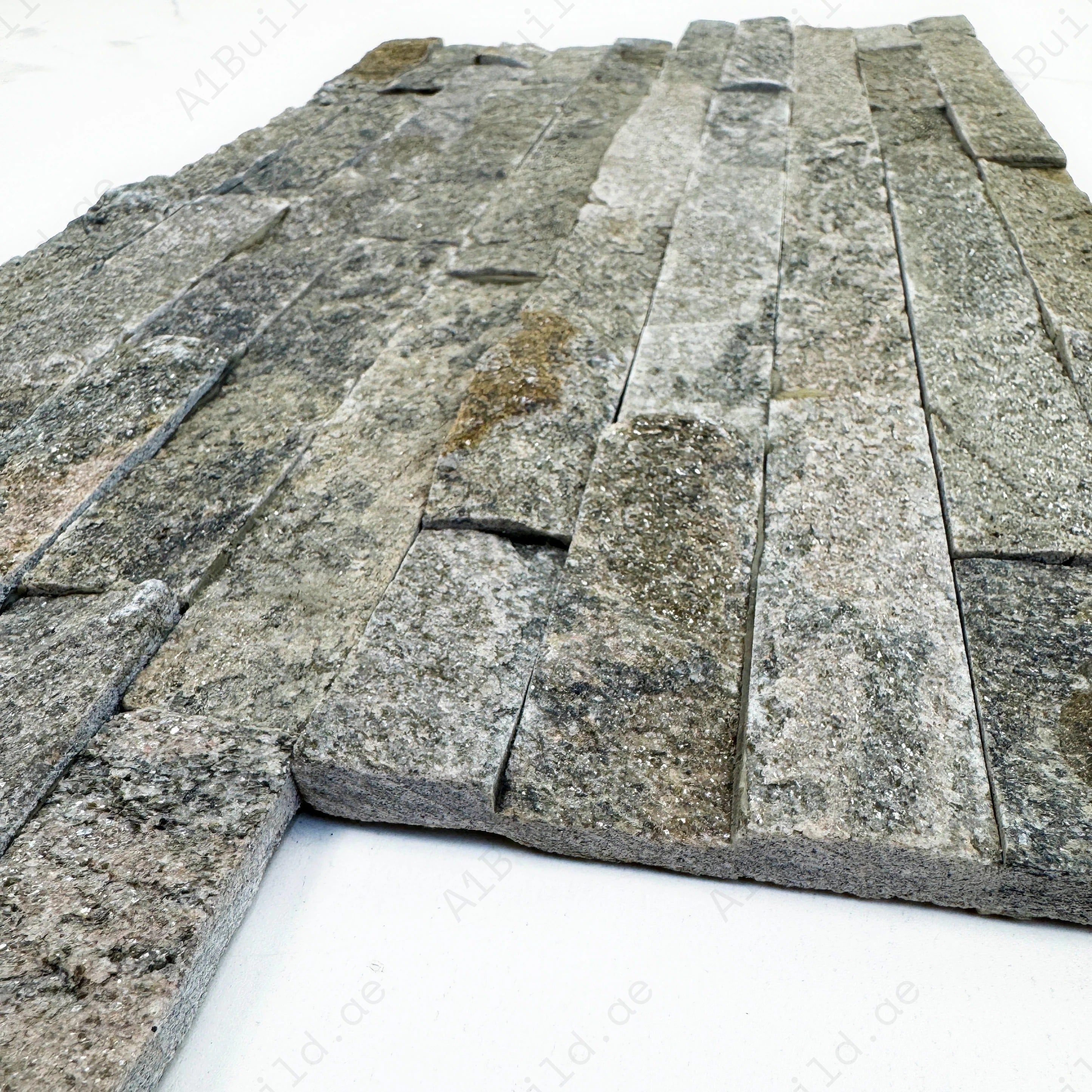 Premium Starlit Quartz Wall Cladding in Saga Green. Durable stone finish with rich textures, vibrant color, and timeless elegance for modern and classic interiors.