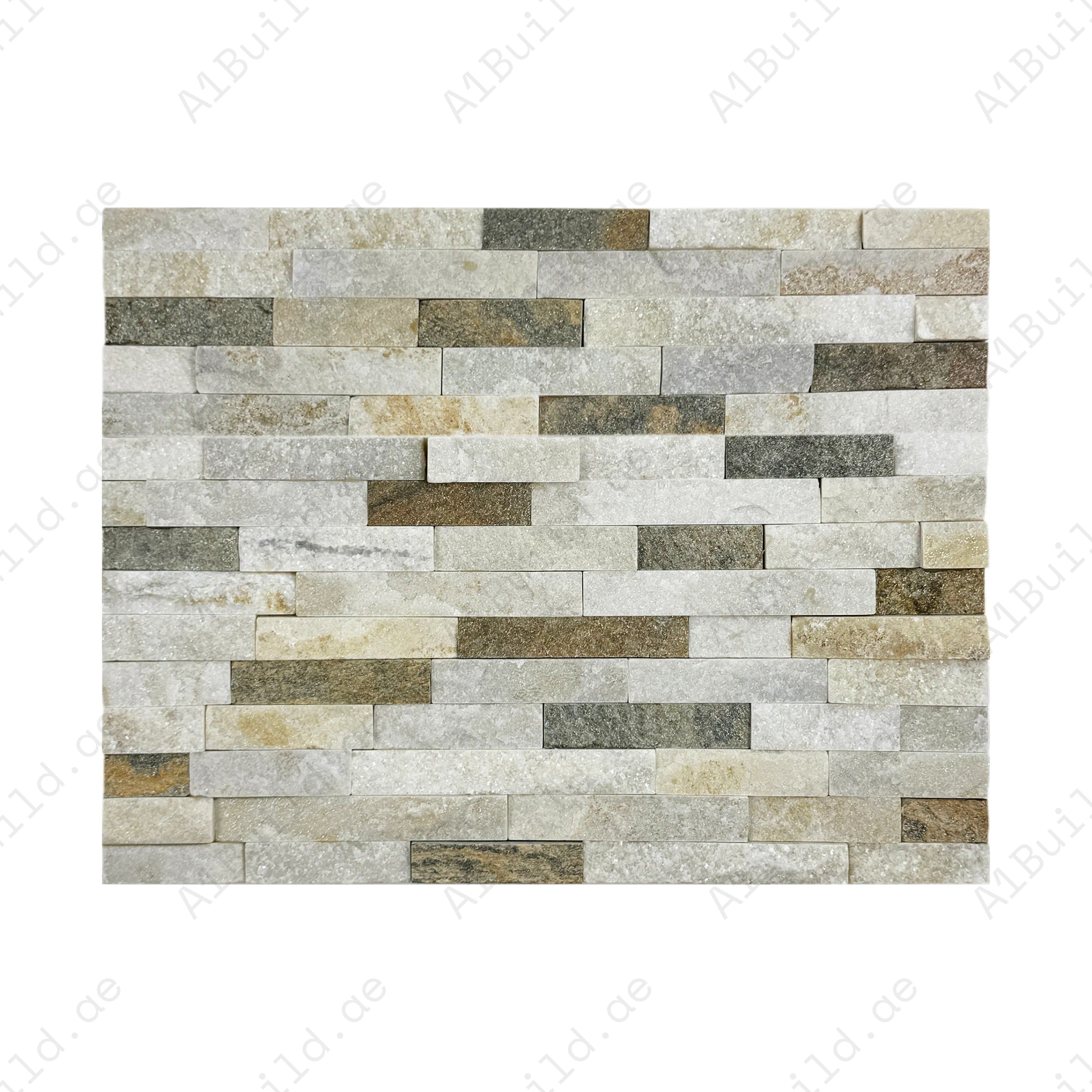 Premium Starlit Quartz Wall Cladding in White & Rust Green. Durable stone finish with rich textures adds elegance, depth, and timeless beauty to interiors.