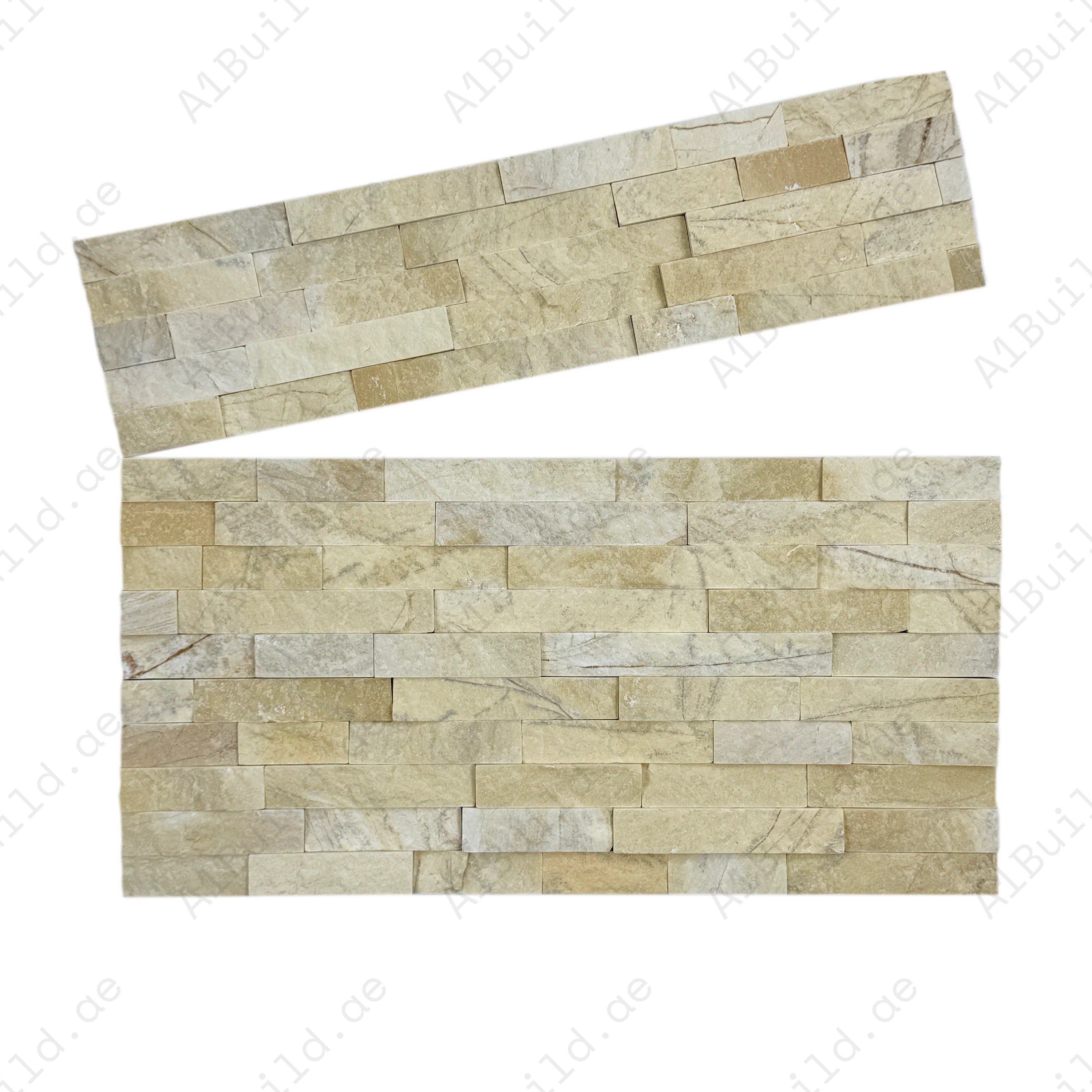 Premium Starlit Quartz Yellow Split Marble Wall Cladding. Durable stone finish with rich textures adds elegance, warmth, and timeless style to interiors.