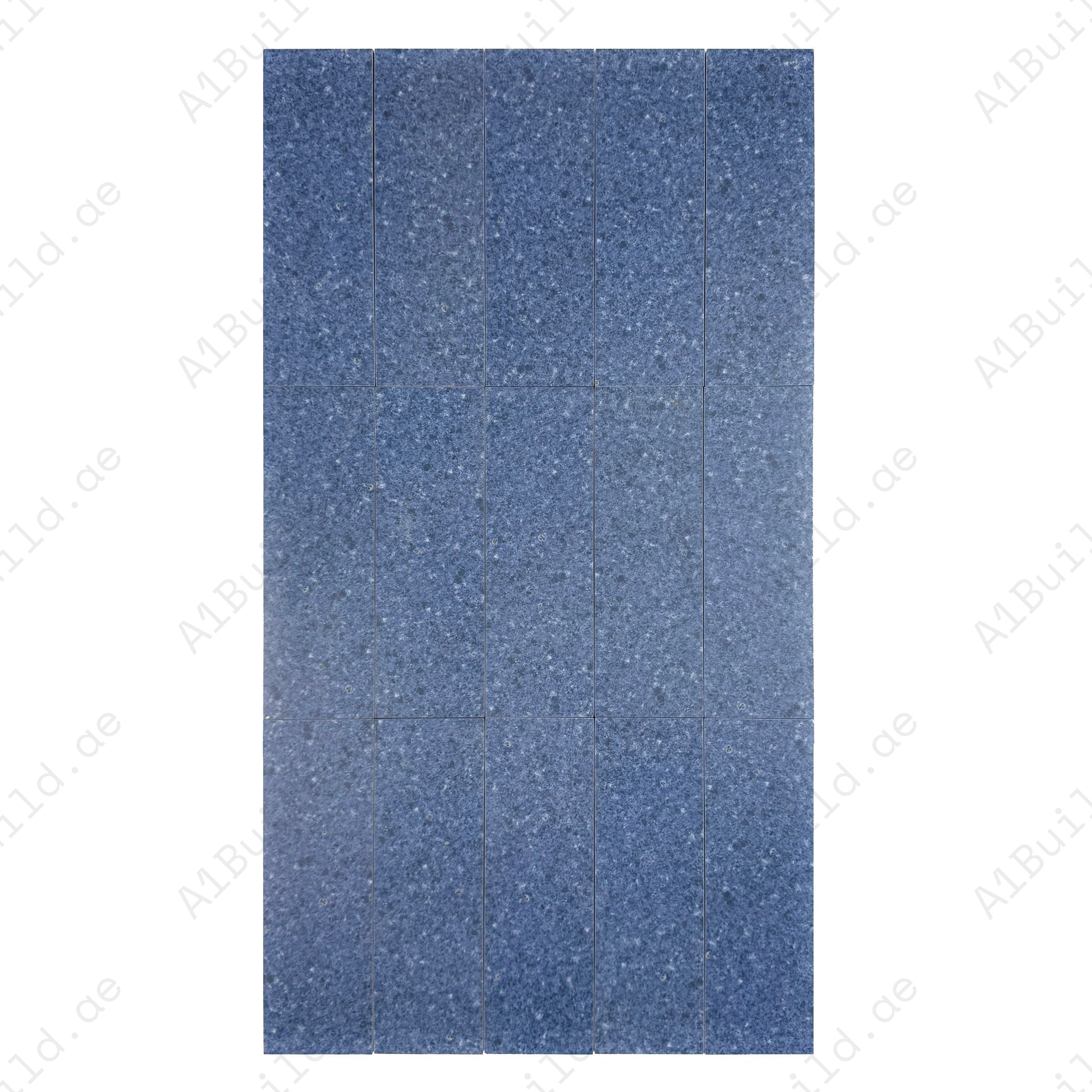 Premium Sukabumi Medium Blue Porcelain Tile (100x300 mm) slip-resistant, UV-stable, eco-friendly and durable tiles ideal for pools, spas, water walls & features