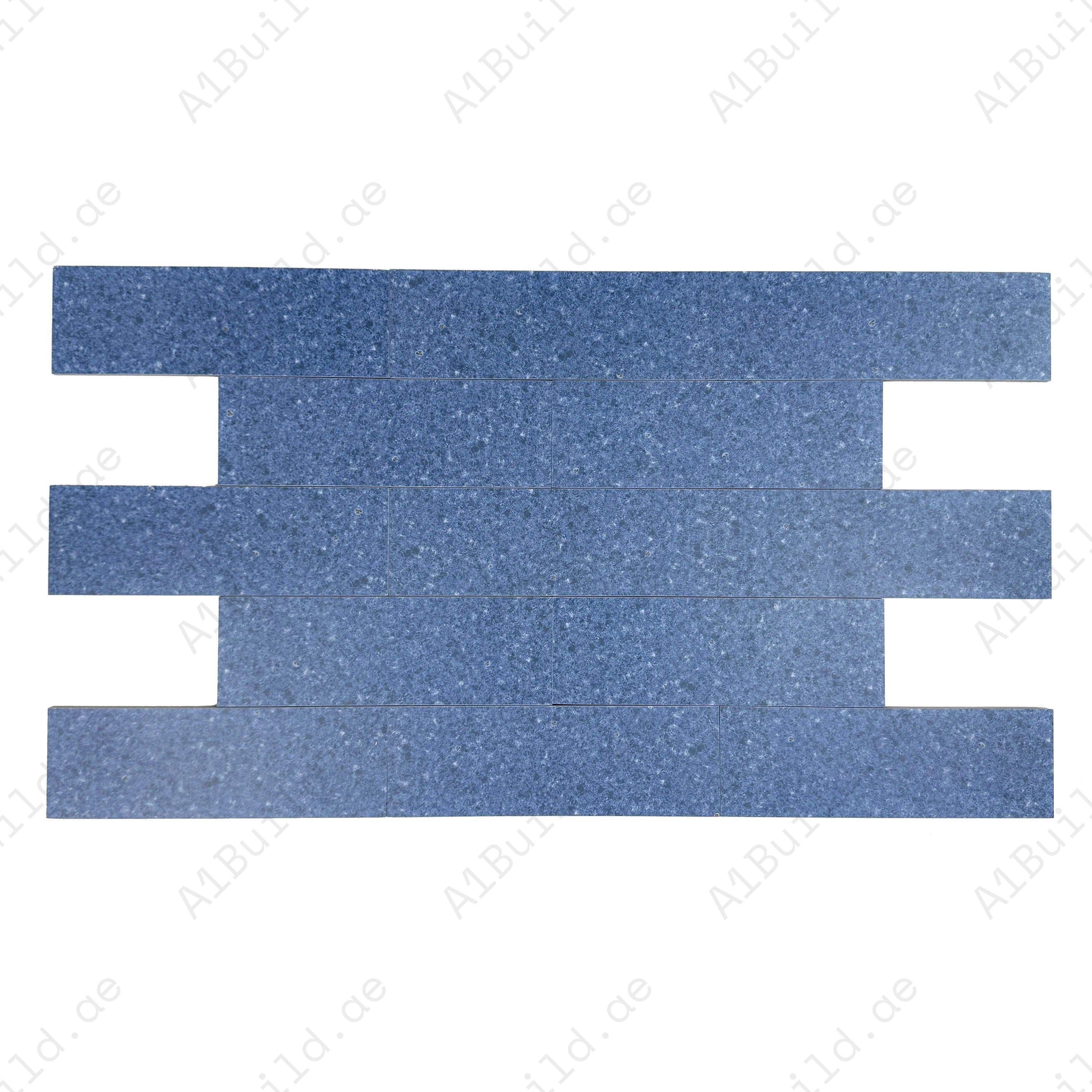 Premium Sukabumi Medium Blue Porcelain Tile (100x300 mm) slip-resistant, UV-stable, eco-friendly and durable tiles ideal for pools, spas, water walls & features