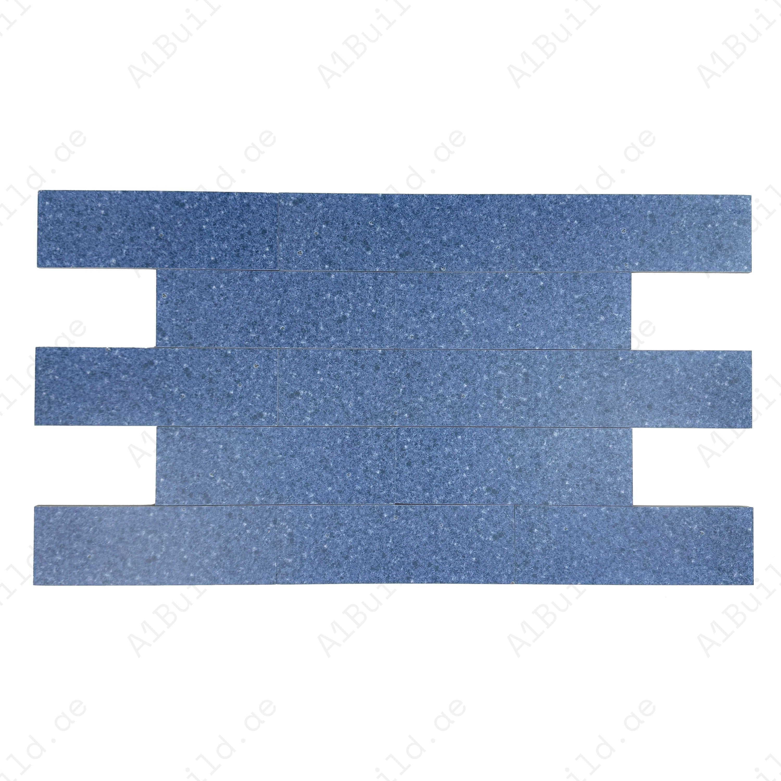Premium Sukabumi Medium Blue Porcelain Tile (100x300 mm) slip-resistant, UV-stable, eco-friendly and durable tiles ideal for pools, spas, water walls & features