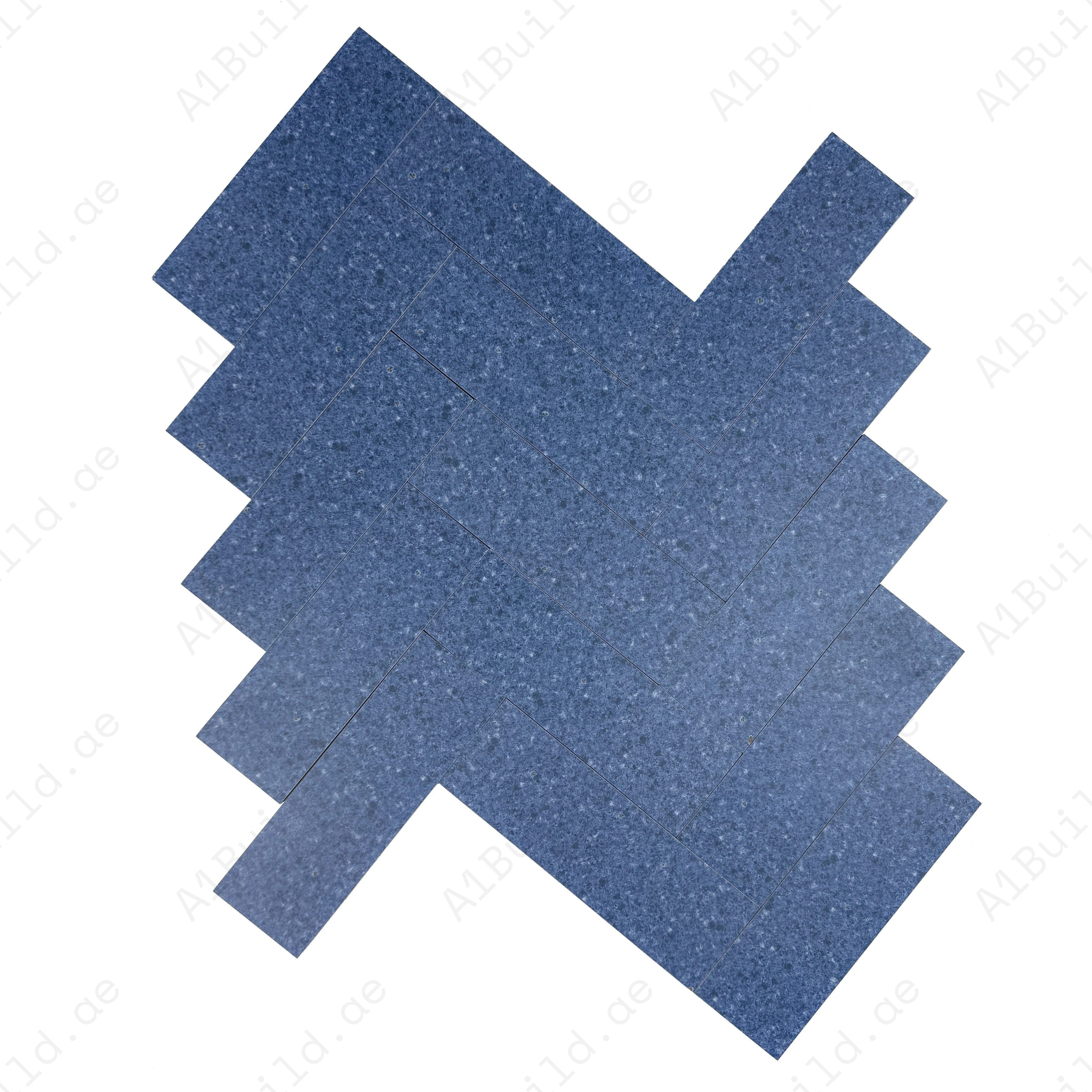 Premium Sukabumi Medium Blue Porcelain Tile (100x300 mm) slip-resistant, UV-stable, eco-friendly and durable tiles ideal for pools, spas, water walls & features