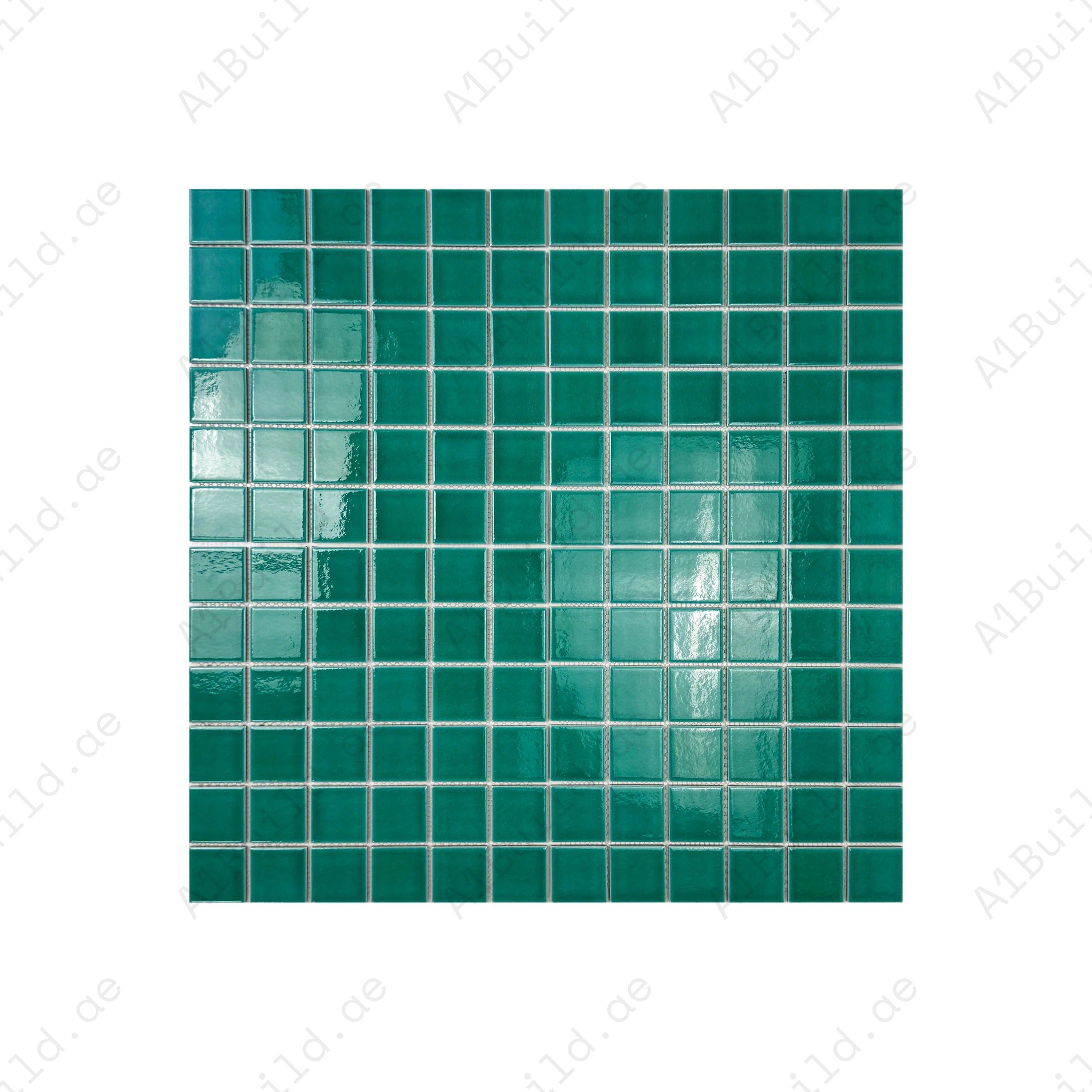 Premium Tiffany Blue Crackle Porcelain Mosaic for pools. Durable, UV-resistant, waterproof tiles perfect for pools, spas, and luxury aquatic feature walls.