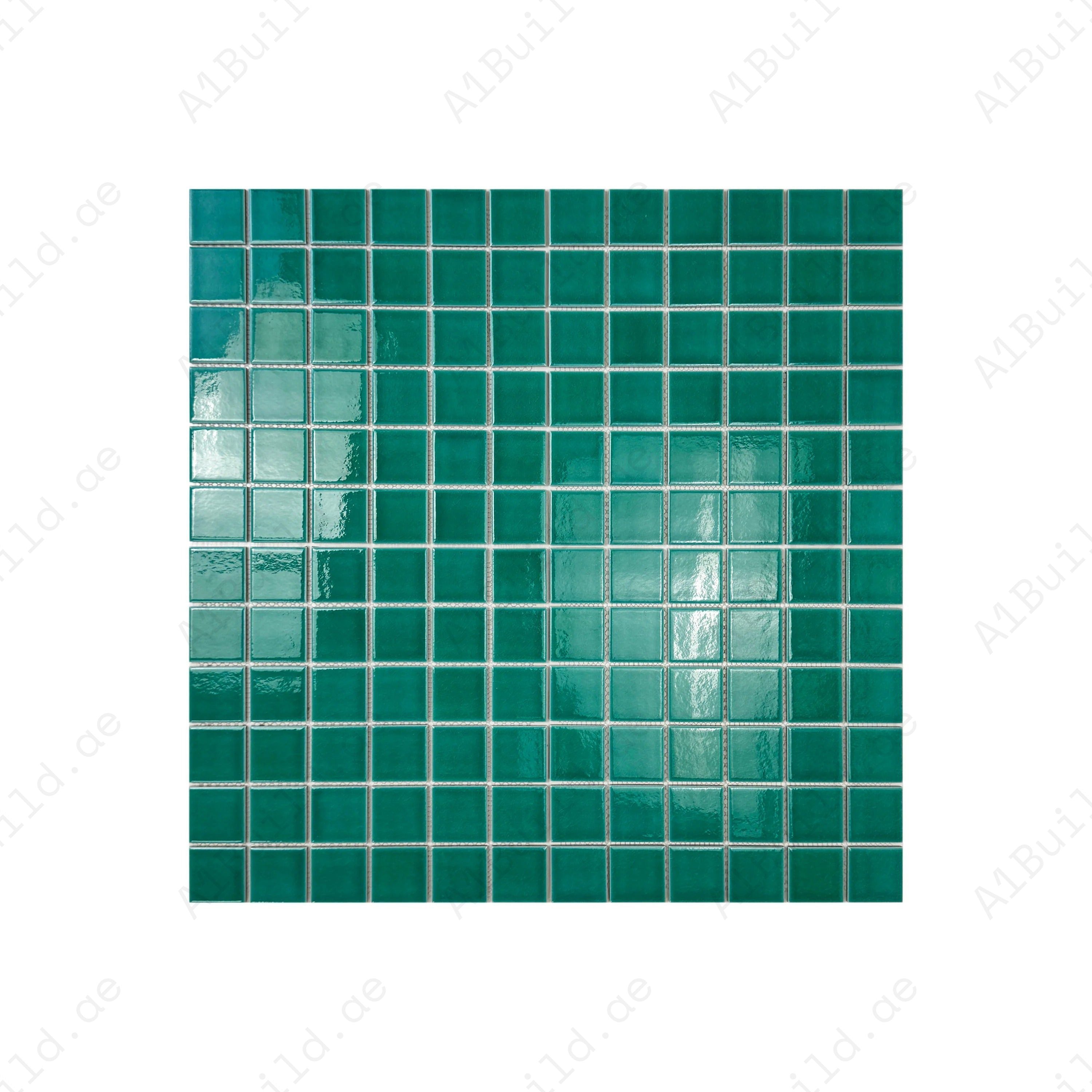 Premium Tiffany Blue Crackle Porcelain Mosaic for pools. Durable, UV-resistant, waterproof tiles perfect for pools, spas, and luxury aquatic feature walls.