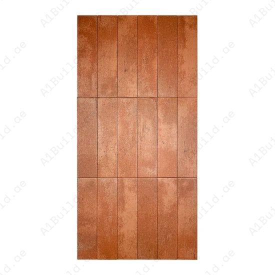 Premium caramel brown ceramic artisanal tiles. Matte finish, durable, waterproof, scratch-resistant, ideal for kitchens, bathrooms, and elegant interior walls.