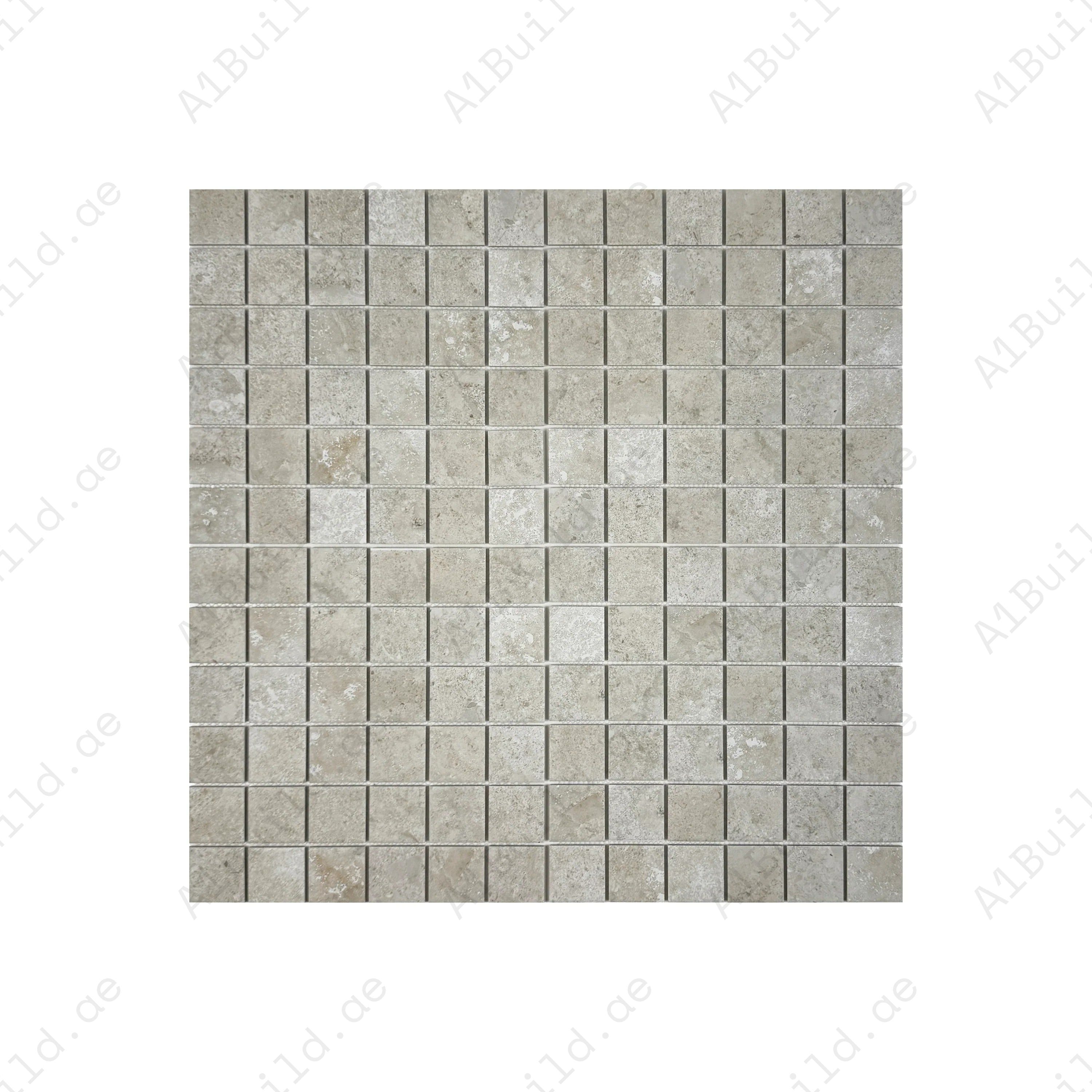 Premium light beige porcelain mosaic tiles for Dubai pools and spas. Slip-resistant, UV-stable, eco-friendly, designed for lasting style, safety, and durability.