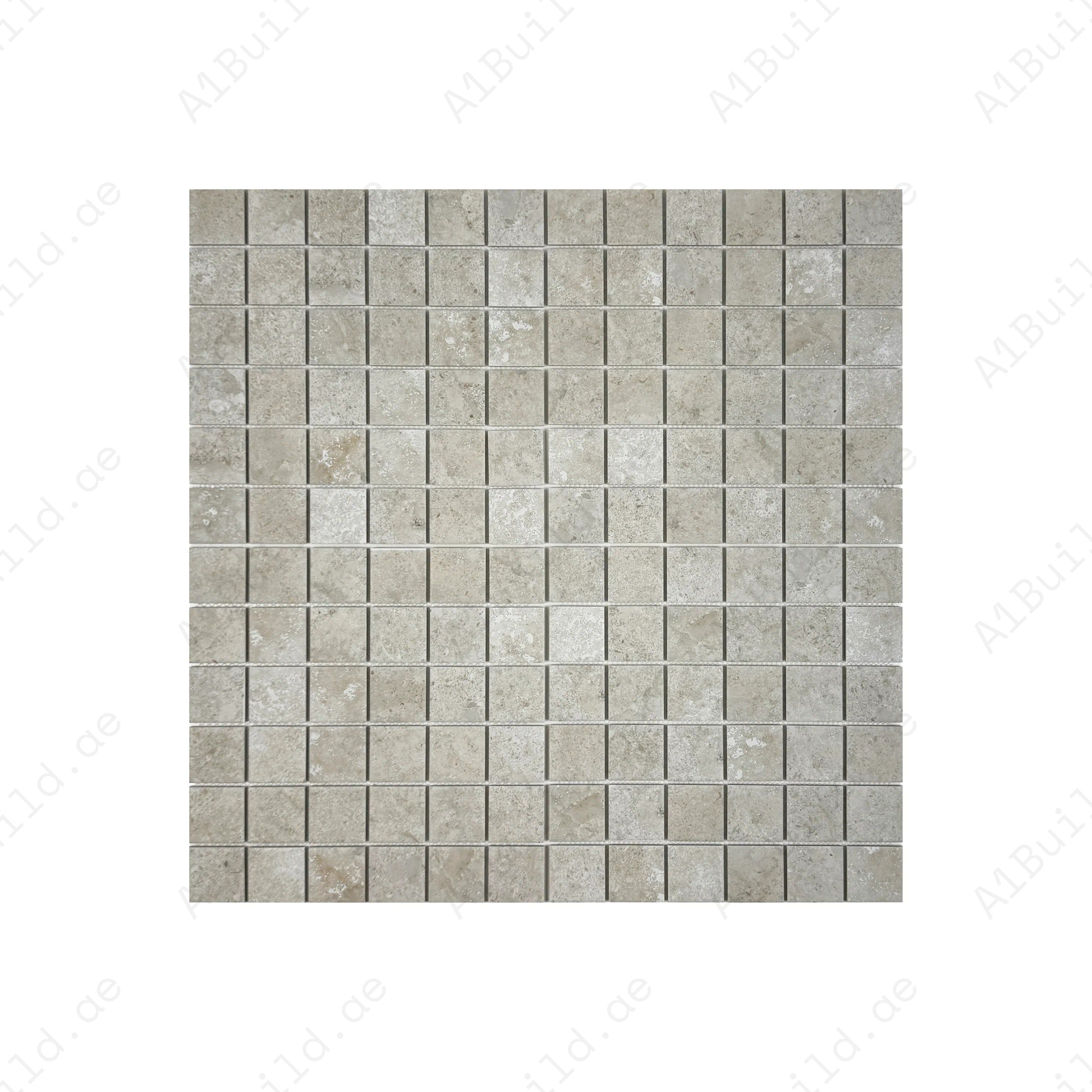 Premium light beige porcelain mosaic tiles for Dubai pools and spas. Slip-resistant, UV-stable, eco-friendly, designed for lasting style, safety, and durability.
