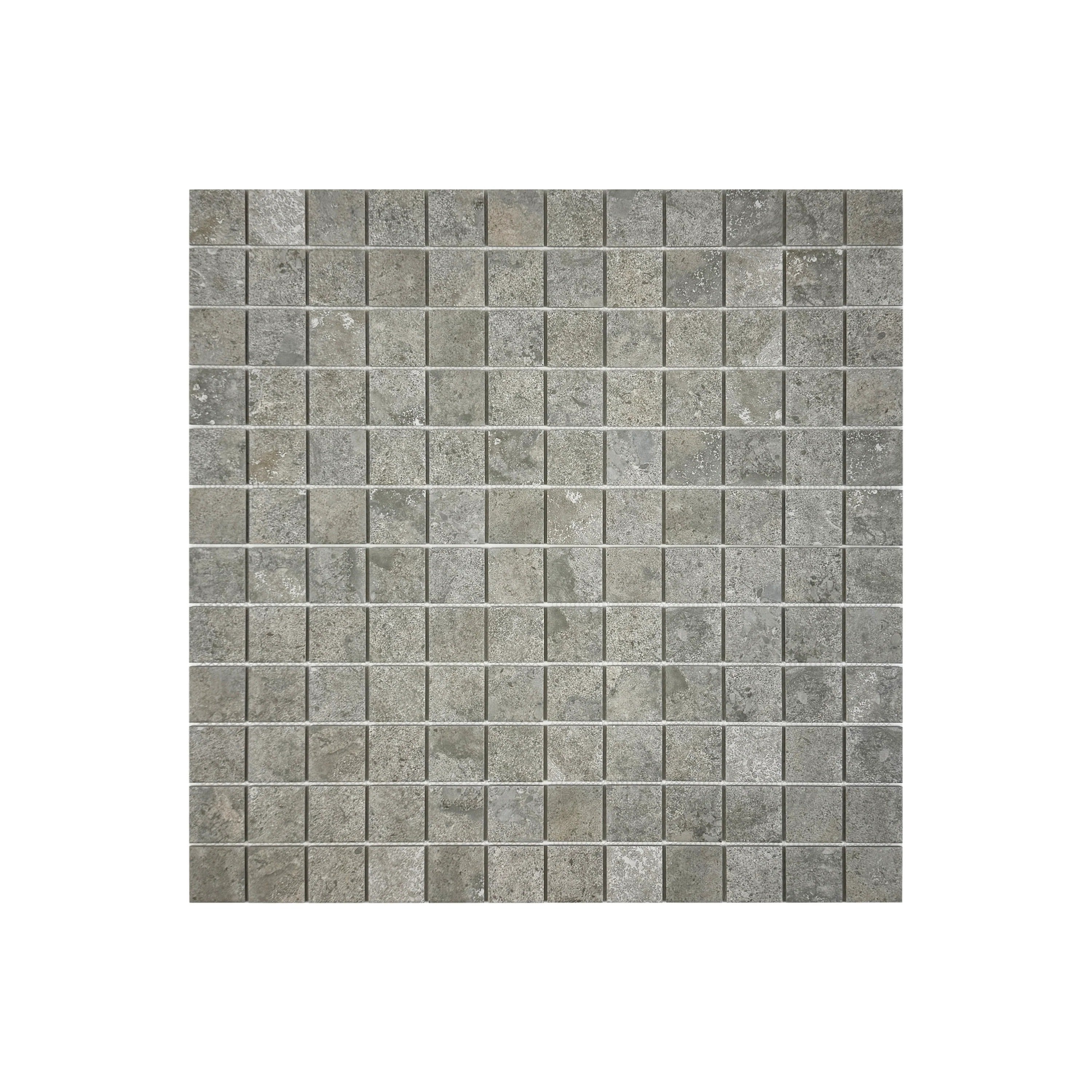 Premium medium grey porcelain mosaic tiles for Dubai pools and spas. Slip-resistant, UV-stable, eco-friendly, designed for lasting style, safety, and durability.