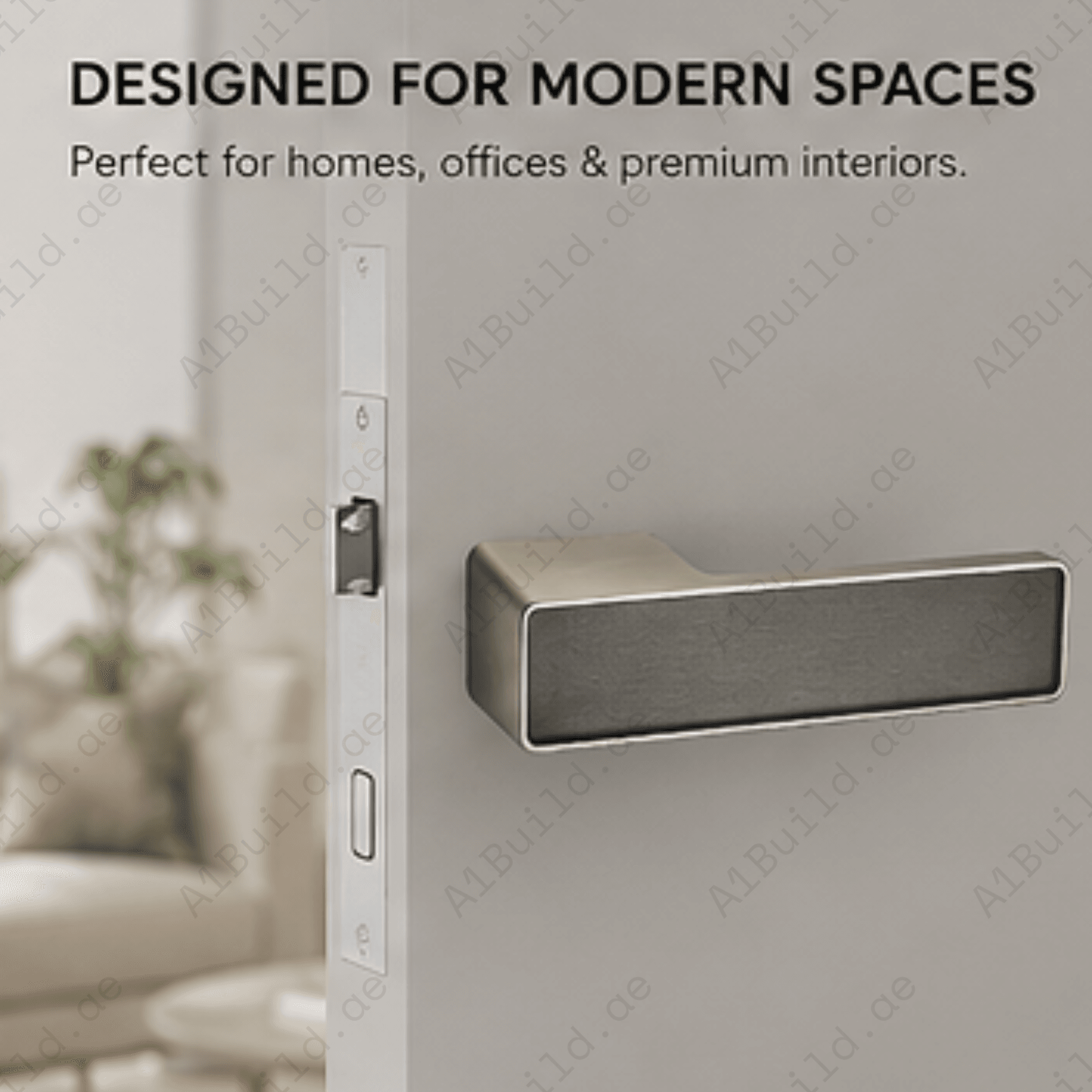 Premium minimalist magnetic door handle made from Aluminium alloy with smooth silent operation and modern design for luxury interiors.
