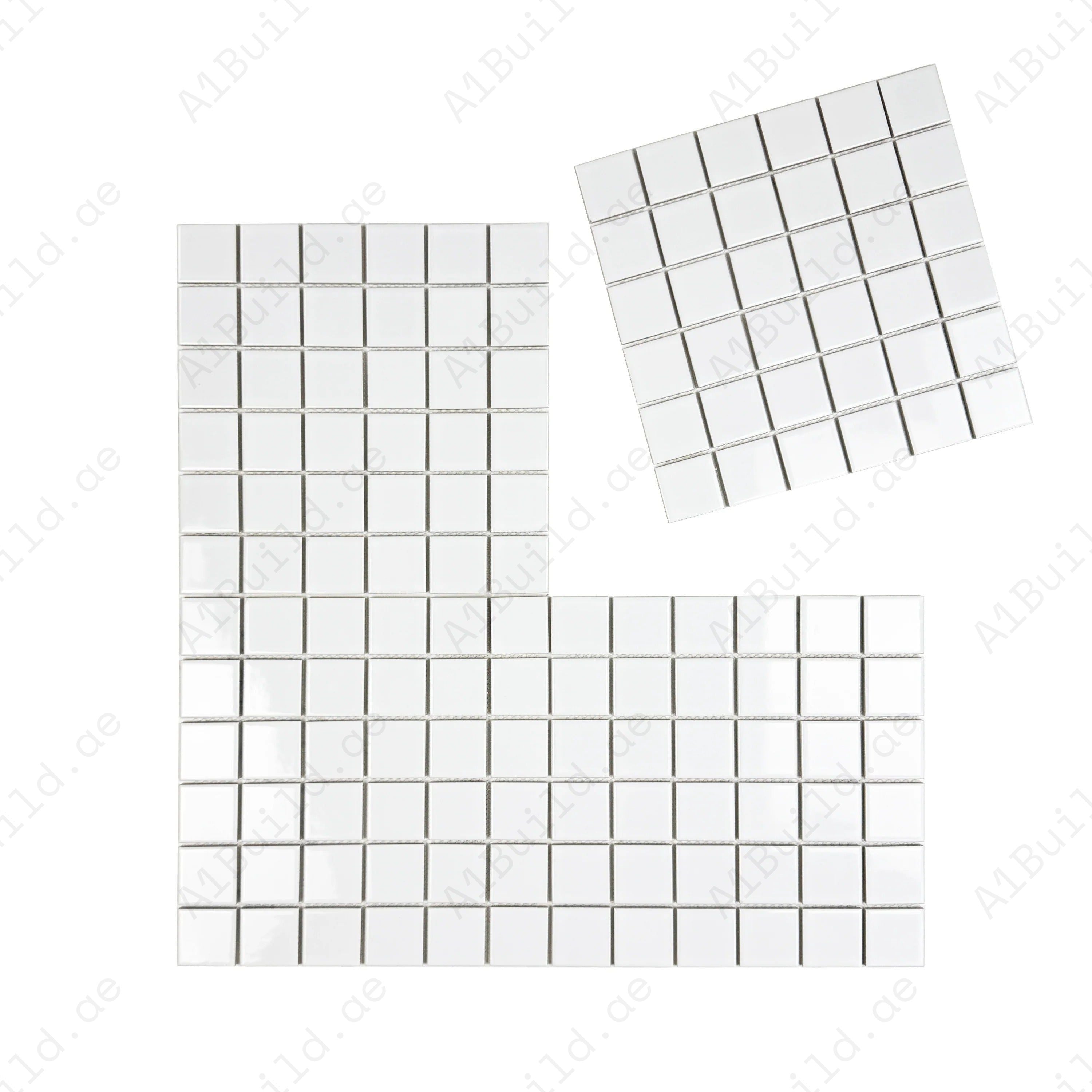 Premium white glossy porcelain mosaic tiles for pools, spas & water features. Durable, safe, eco-friendly design ideal for Dubai homes & commercial spaces.
