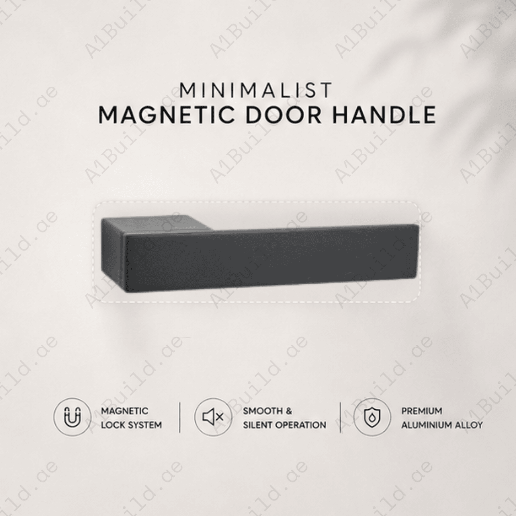 Premium zinc alloy minimalist door handle RH.9693 with black and satin finishes, designed for modern interiors, hotels, offices, and luxury homes.