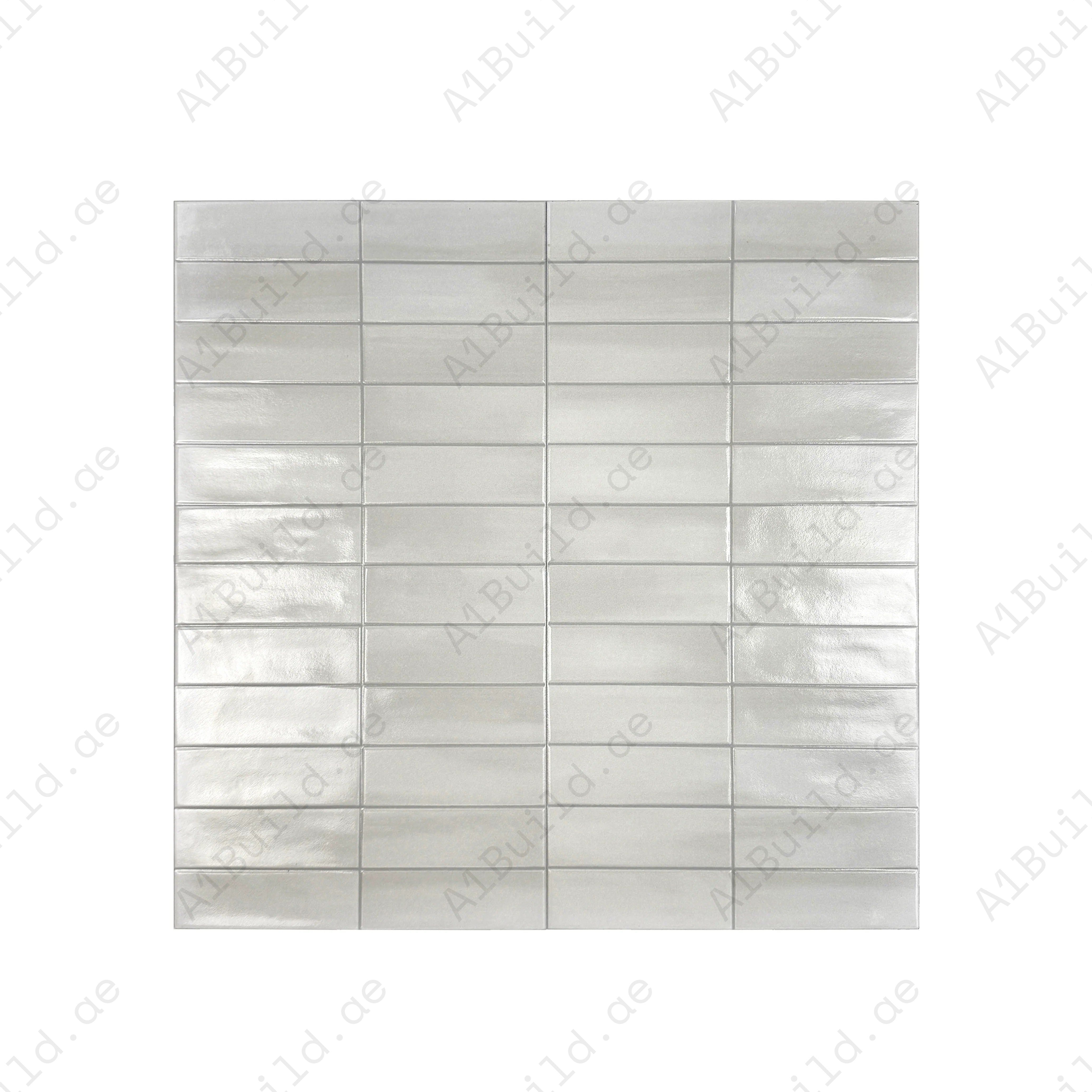 Pure white semimatte porcelain tile, 320×625 mm. Ideal for walls, floors, kitchens, and bathrooms. Durable, waterproof, scratch-resistant, and low maintenance.