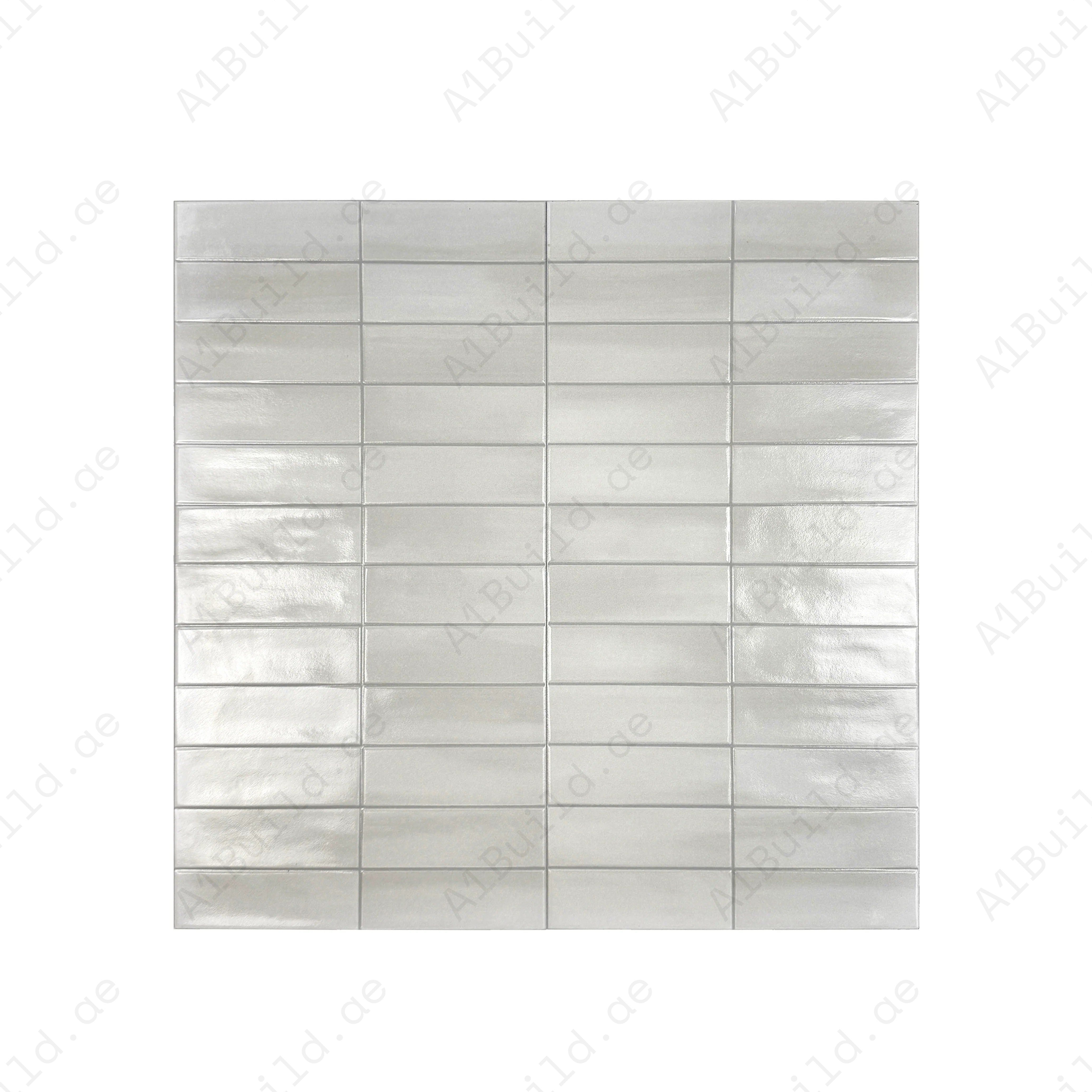 Pure white semimatte porcelain tile, 320×625 mm. Ideal for walls, floors, kitchens, and bathrooms. Durable, waterproof, scratch-resistant, and low maintenance.