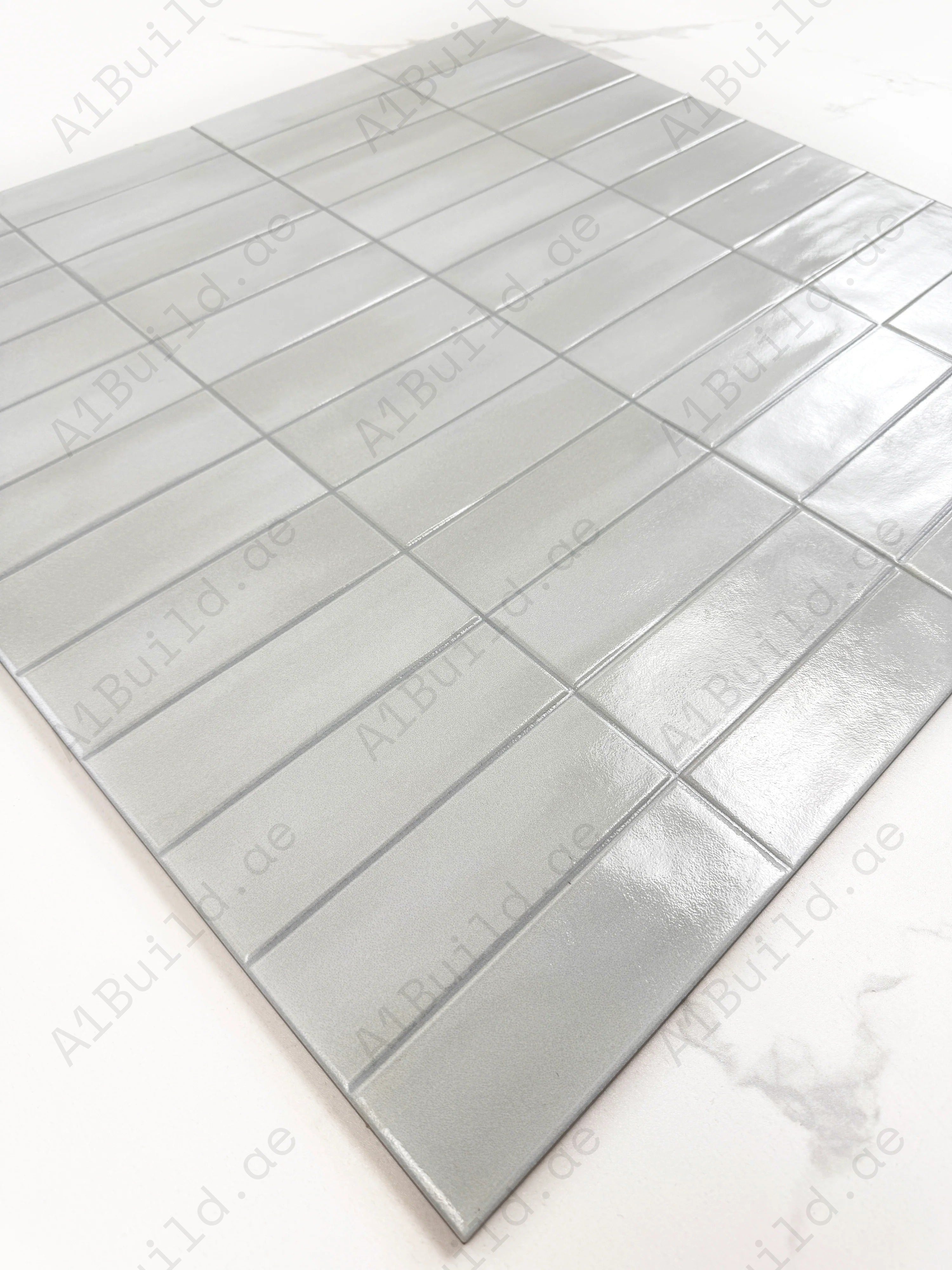 Pure white semimatte porcelain tile, 320×625 mm. Ideal for walls, floors, kitchens, and bathrooms. Durable, waterproof, scratch-resistant, and low maintenance.