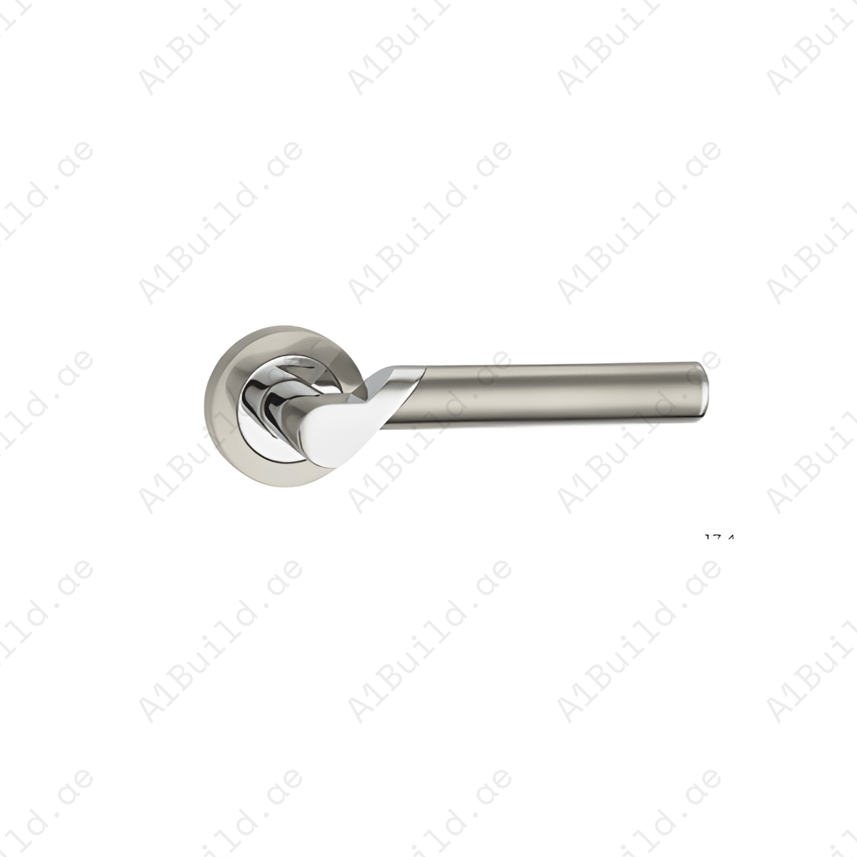 RH.9092 premium zinc alloy door handle in Satin Nickel Chrome Plated finish. Luxury architectural hardware for modern homes, hotels, offices, and interiors.
